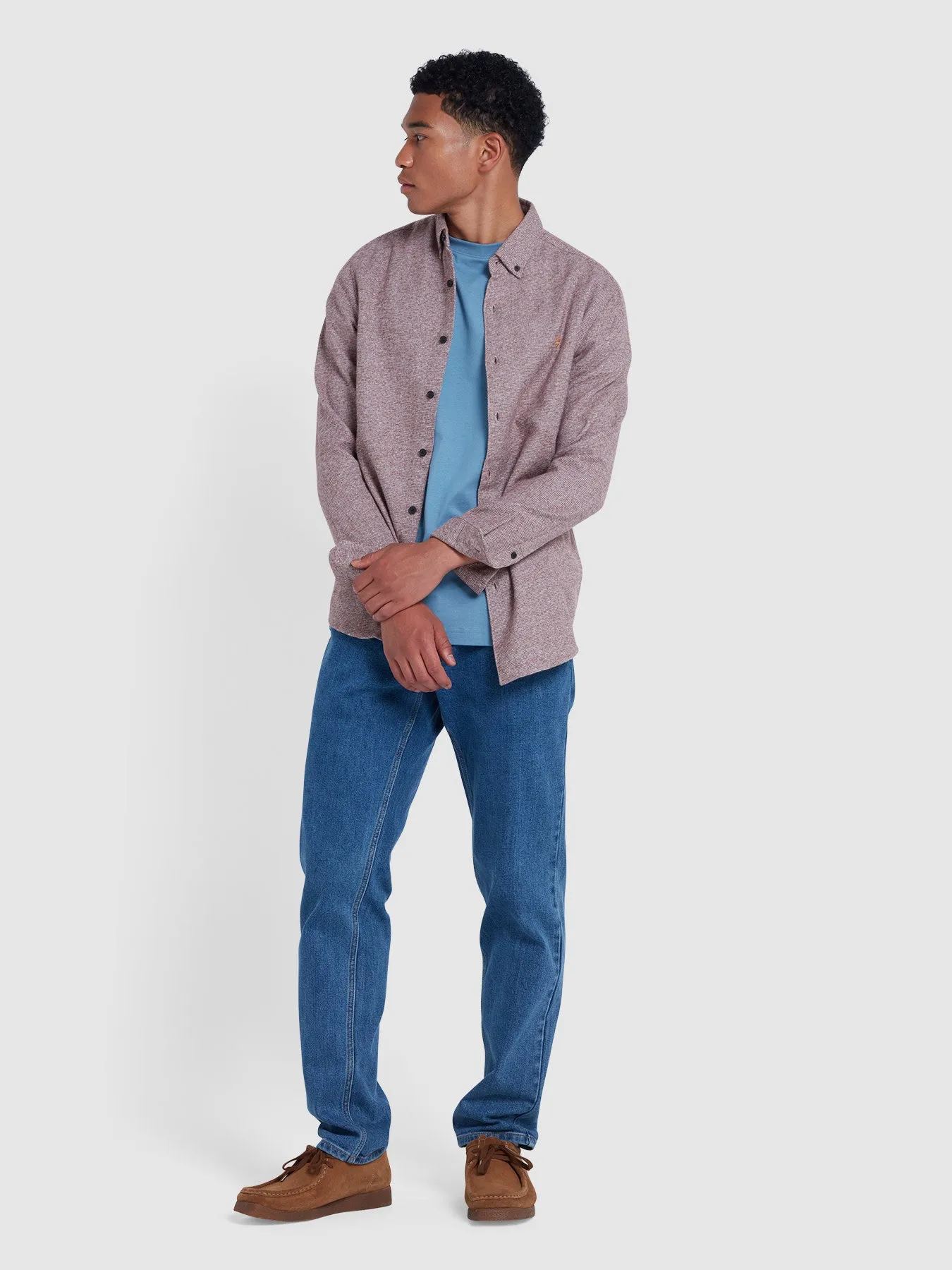 Colver Casual Fit Textured Shirt In Farah Burgundy sold by Farah product image thumbnail 2