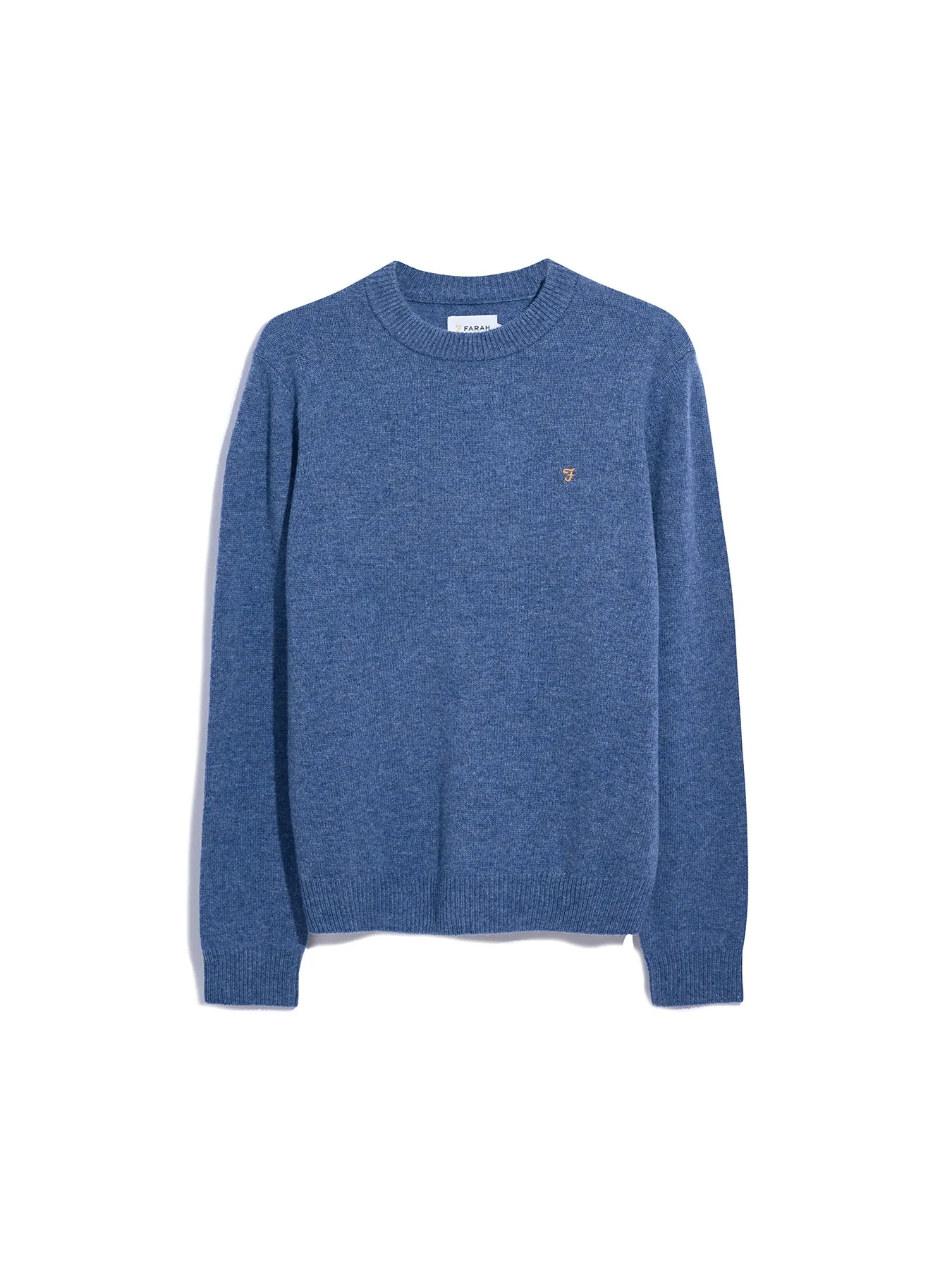 Birchall Crew Neck Lambswool Sweater In Neptune Blue sold by Farah product image thumbnail 5