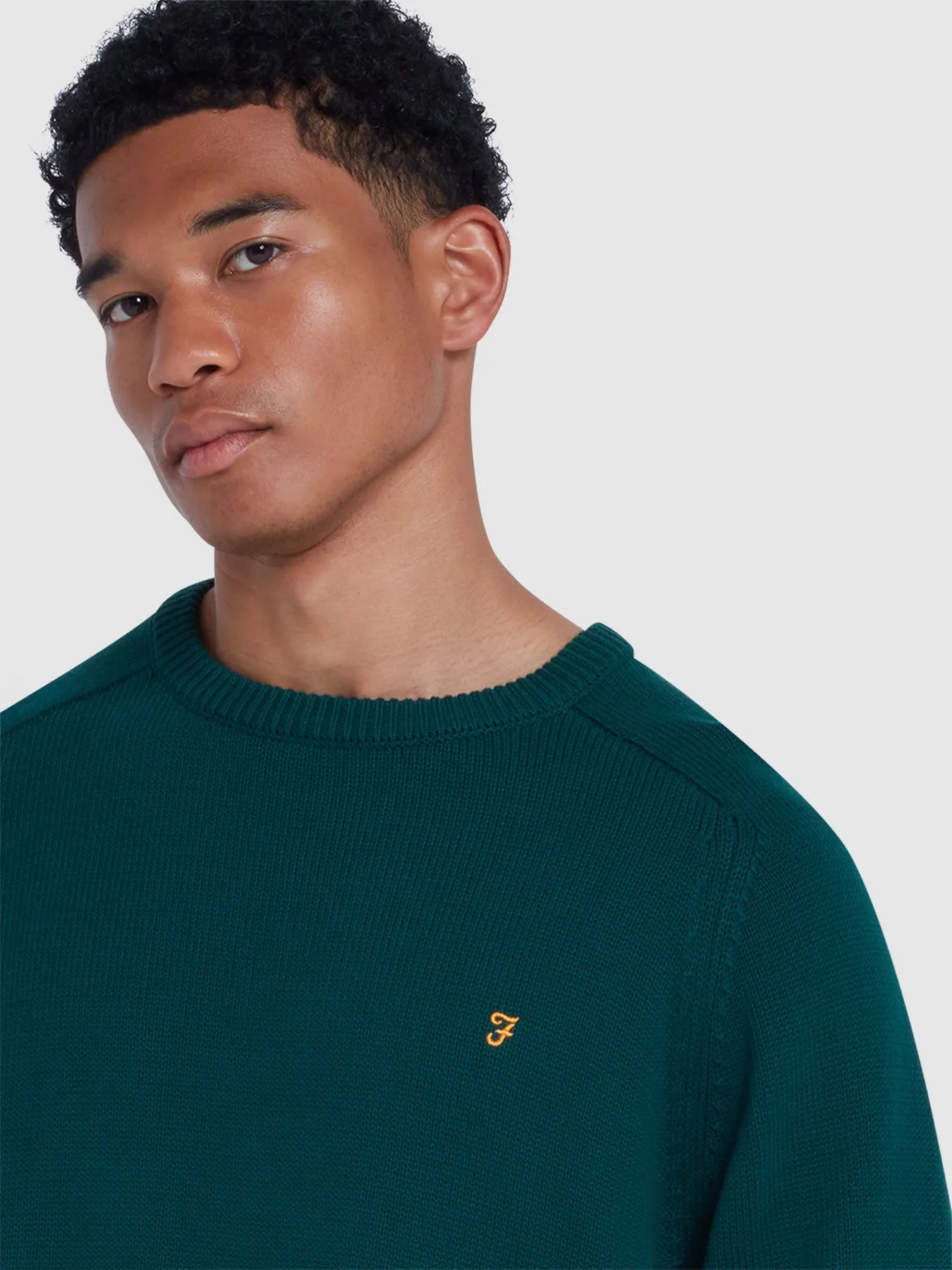 Kingsbury Crew Neck Sweater In Botanic Green sold by Farah product image thumbnail 4