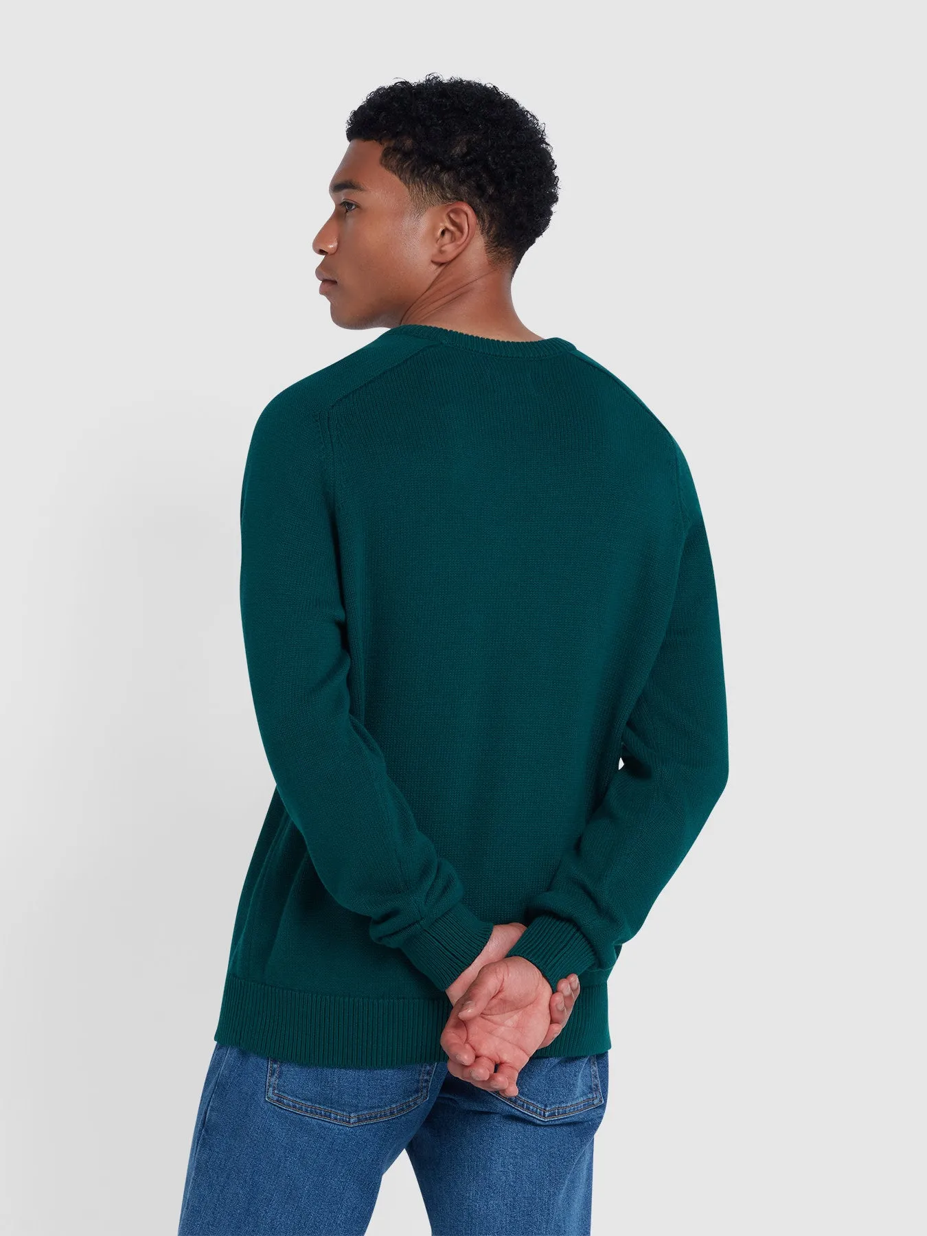 Kingsbury Crew Neck Sweater In Botanic Green sold by Farah product image thumbnail 3