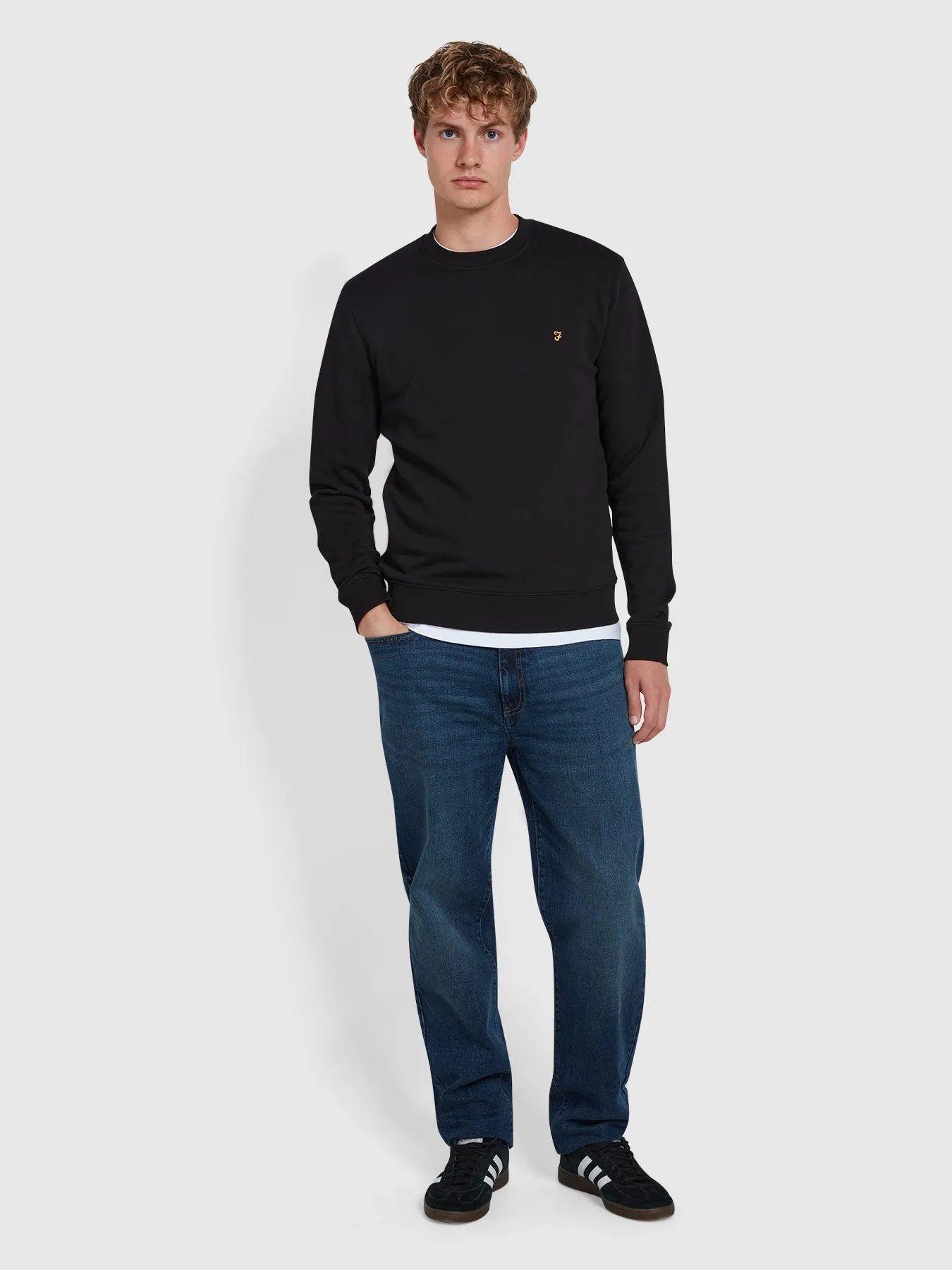 Hanbury Crew Neck Sweatshirt In Black sold by Farah product image thumbnail 2