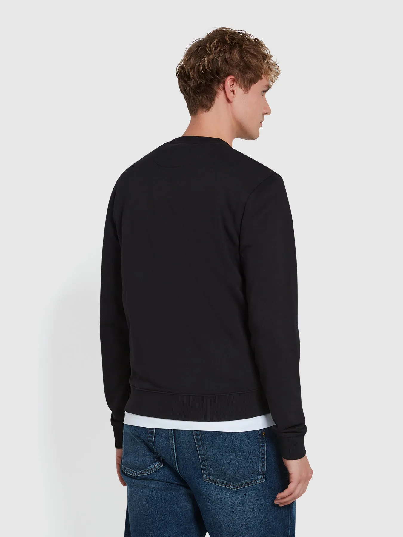 Hanbury Crew Neck Sweatshirt In Black sold by Farah product image thumbnail 3