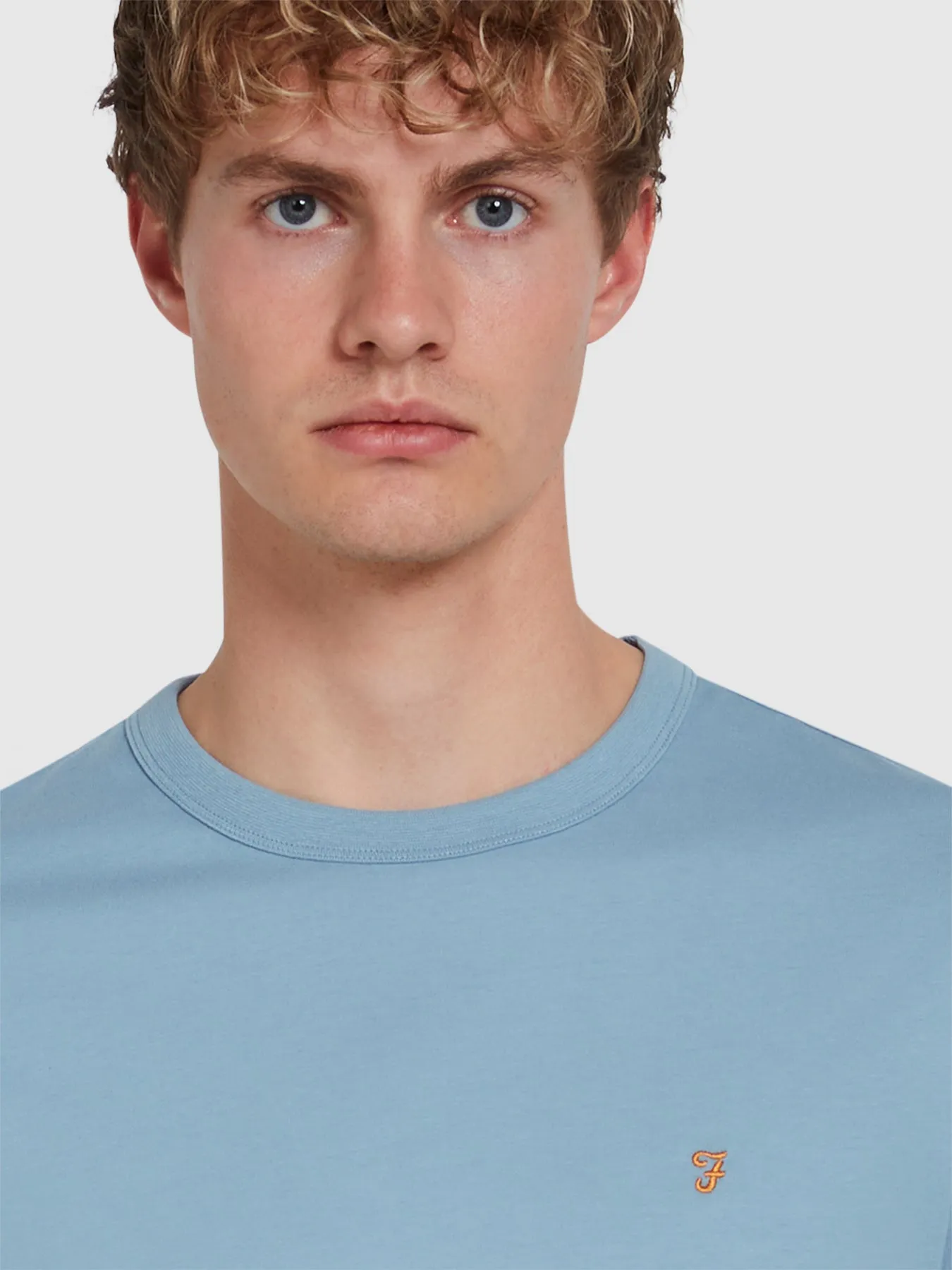 Ellis T-Shirt In Faded Denim Blue sold by Farah product image thumbnail 4