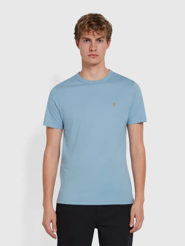 Ellis T-Shirt In Faded Denim Blue sold by Farah
