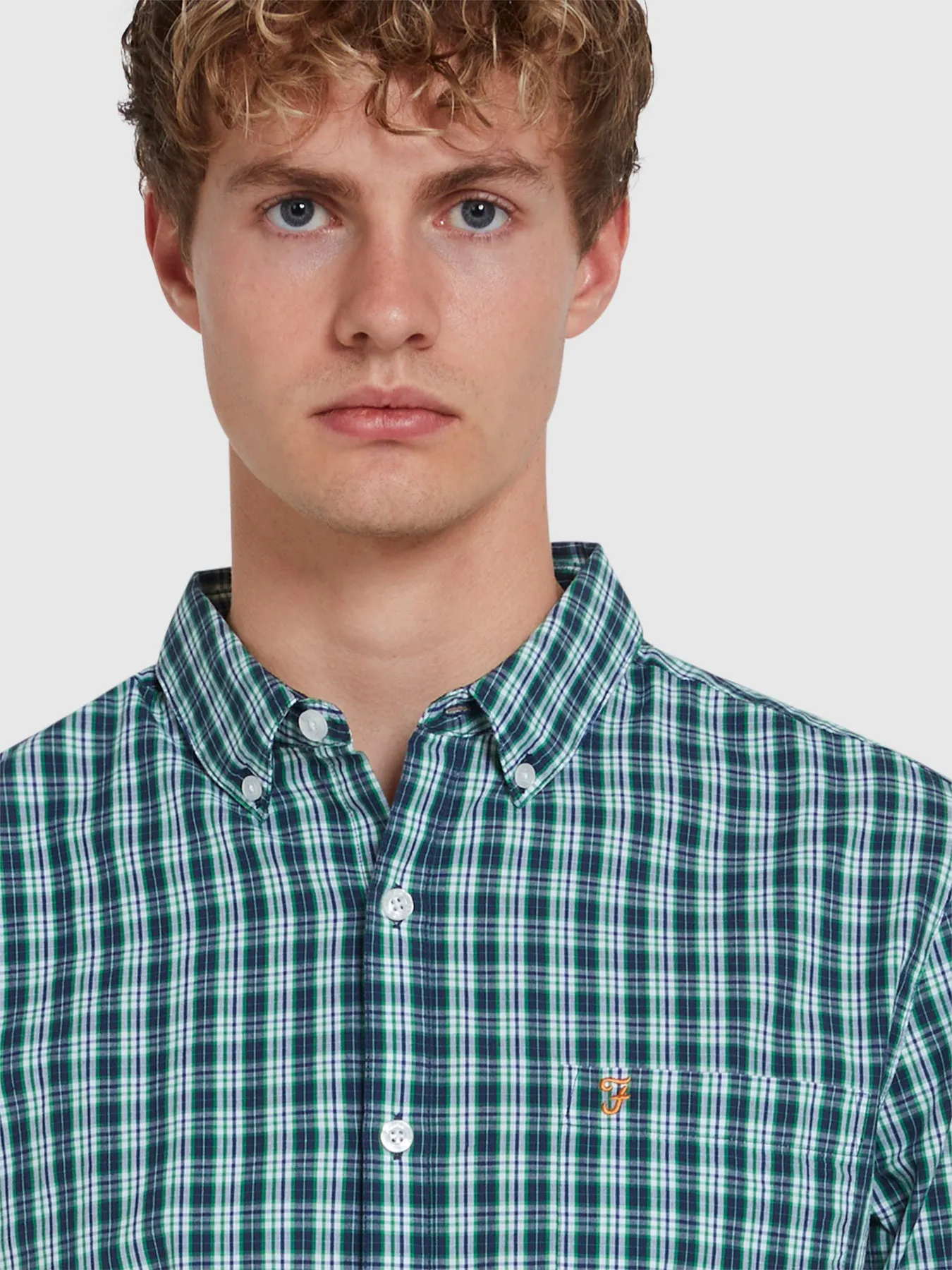 Carlson Check Shirt In Moss Green sold by Farah product image thumbnail 4