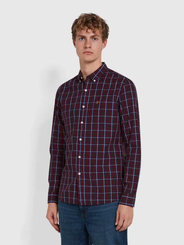Carlson Check Shirt In Farah Red sold by Farah