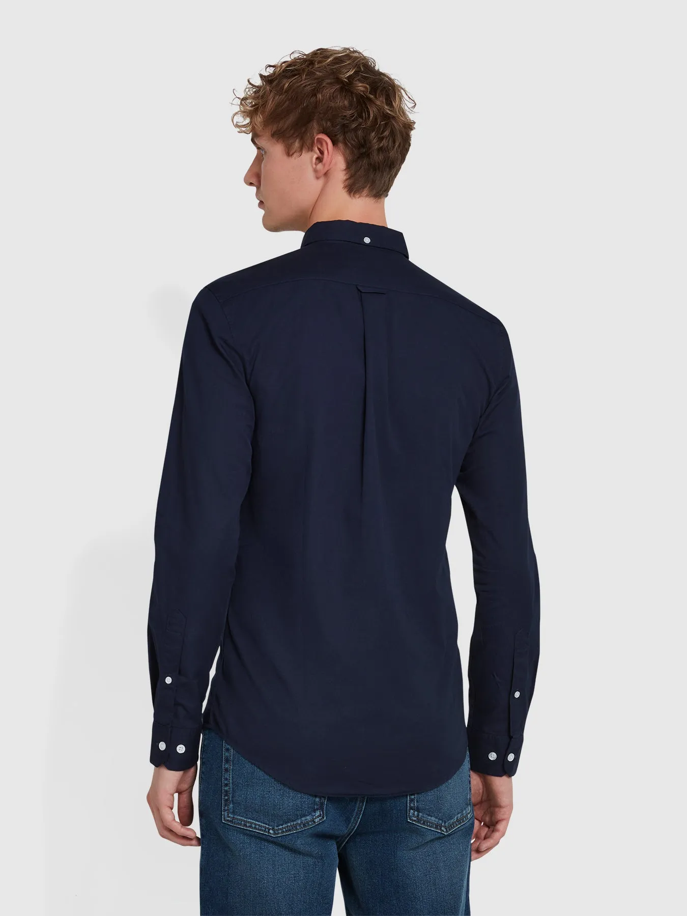 Carlson Shirt In True Navy sold by Farah product image thumbnail 3