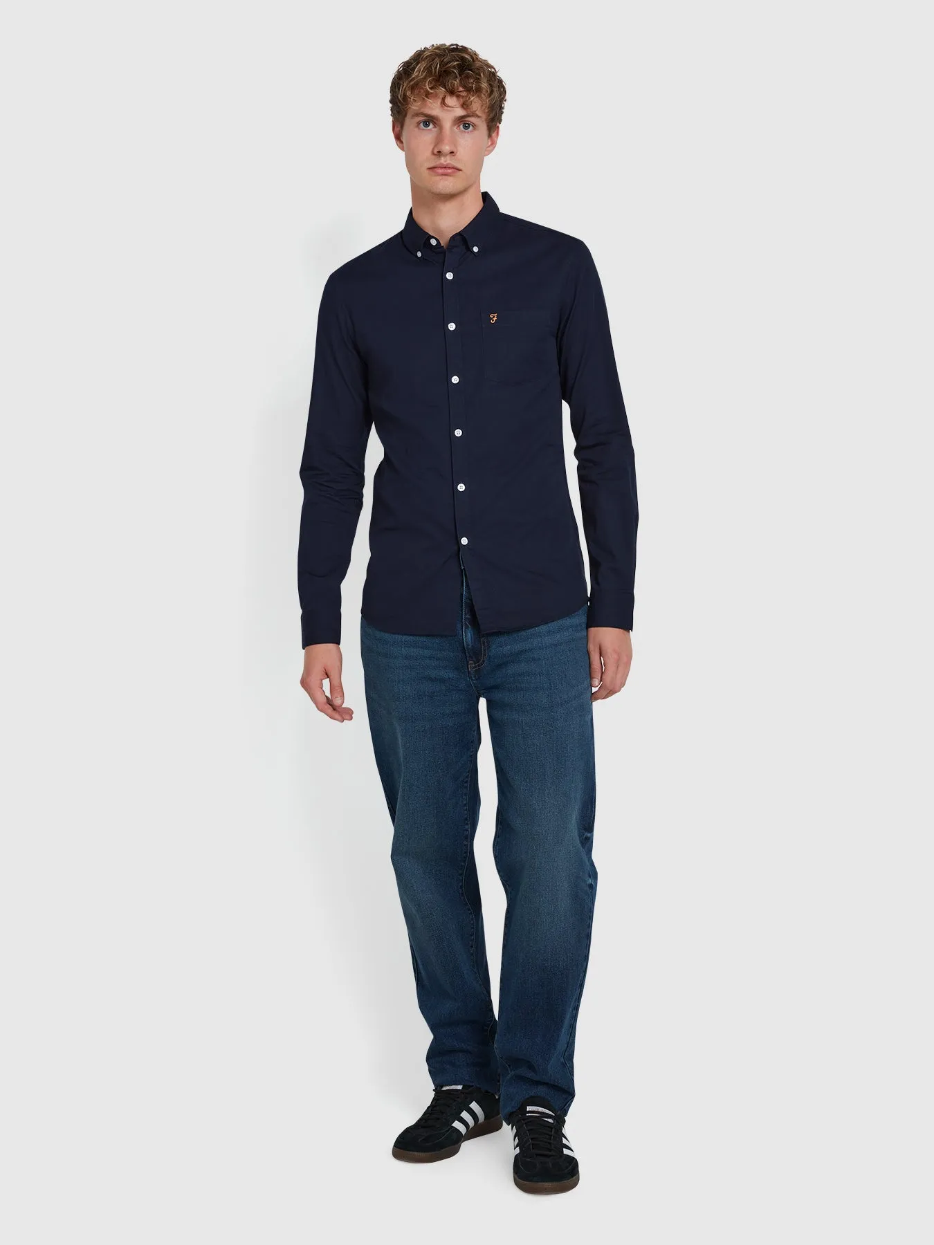Carlson Shirt In True Navy sold by Farah product image thumbnail 2