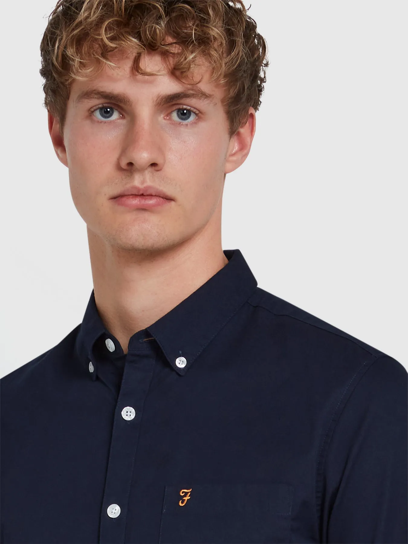 Carlson Shirt In True Navy sold by Farah product image thumbnail 4