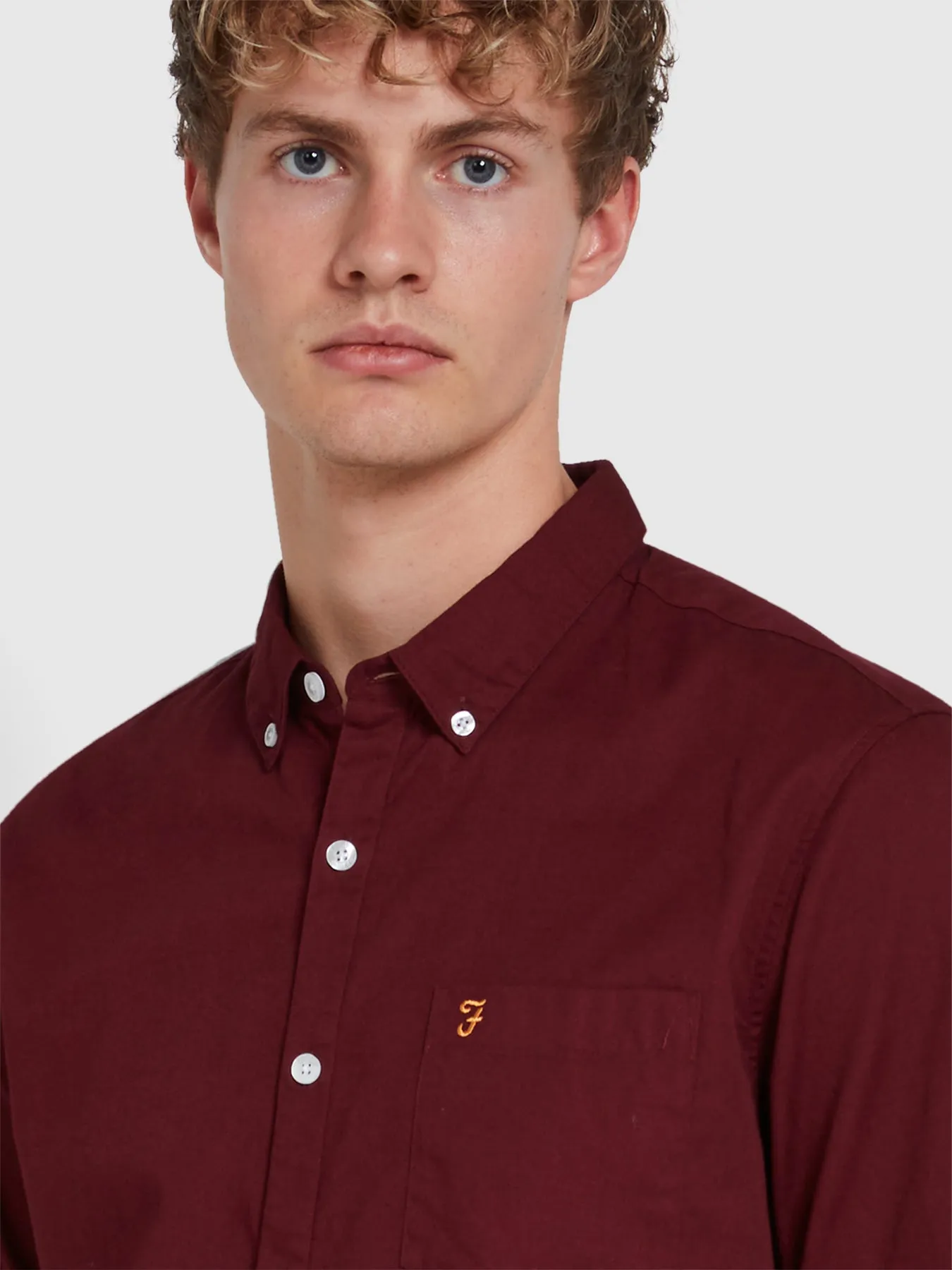 Carlson Shirt In Bordeaux sold by Farah product image thumbnail 4
