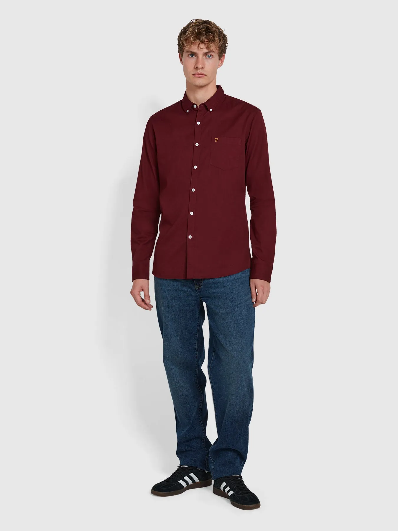 Carlson Shirt In Bordeaux sold by Farah product image thumbnail 2