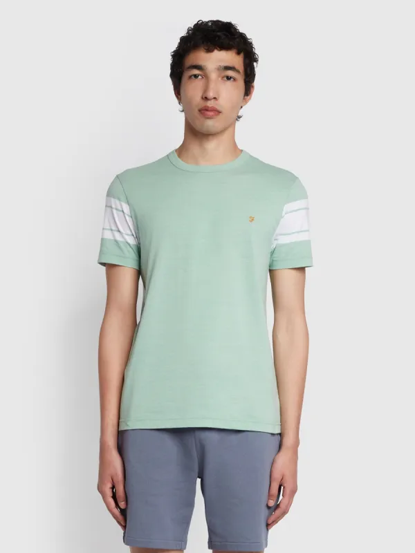 Webber Slim Fit Short Sleeve T-Shirt In Summer Green made by Farah