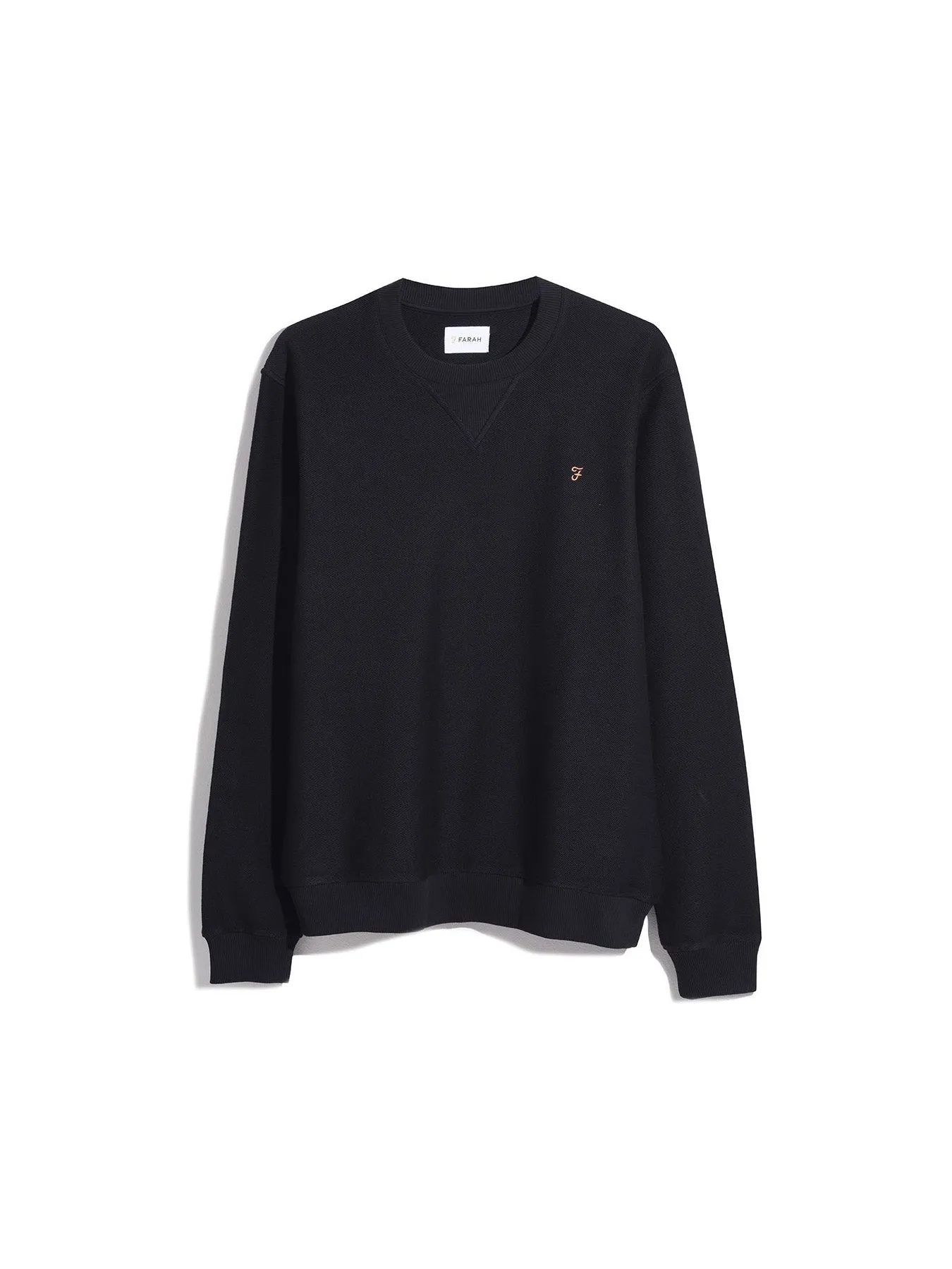 Galli Twill Crew Neck Sweatshirt In Black sold by Farah product image thumbnail 5