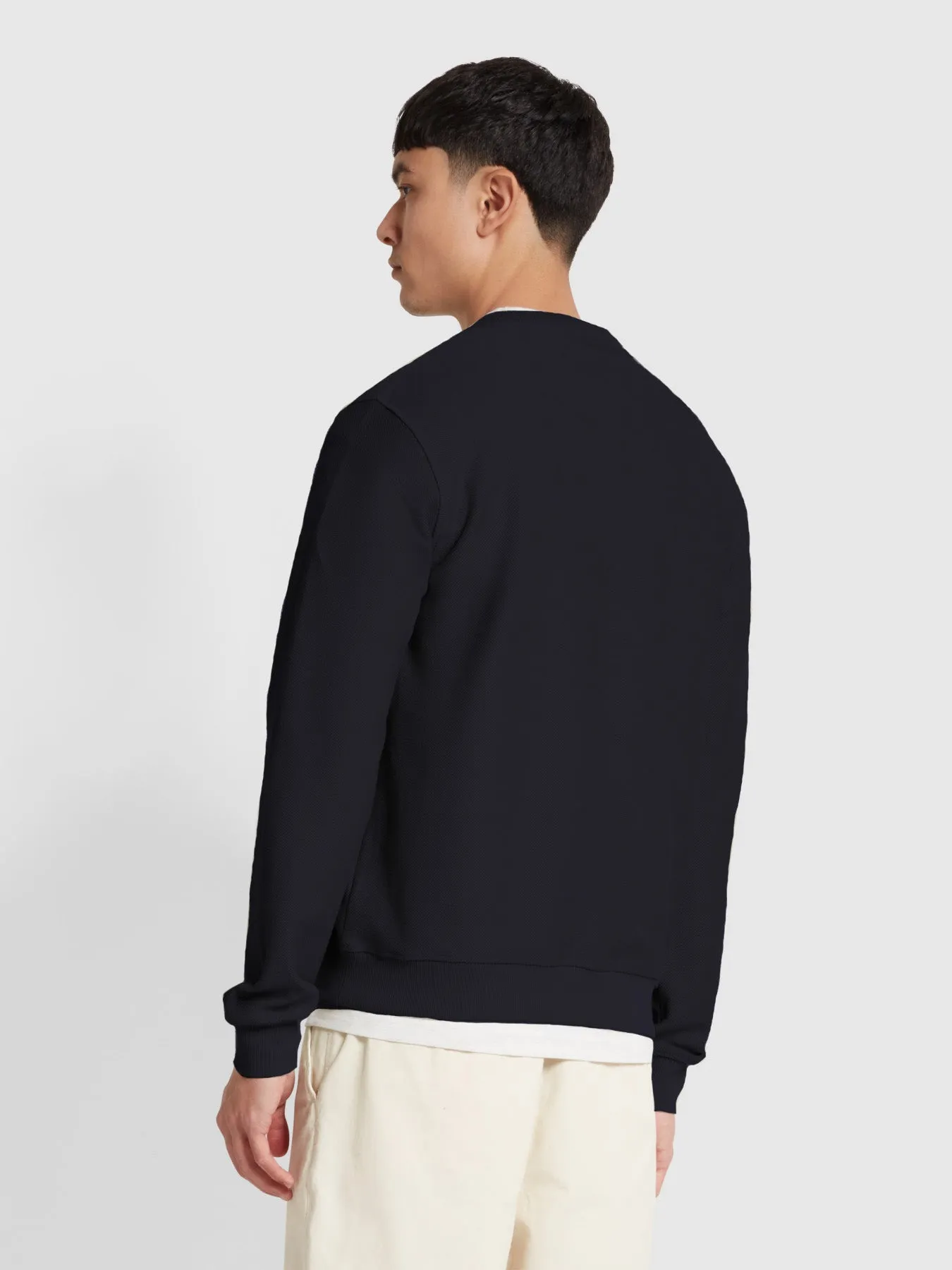 Galli Twill Crew Neck Sweatshirt In Black sold by Farah product image thumbnail 3
