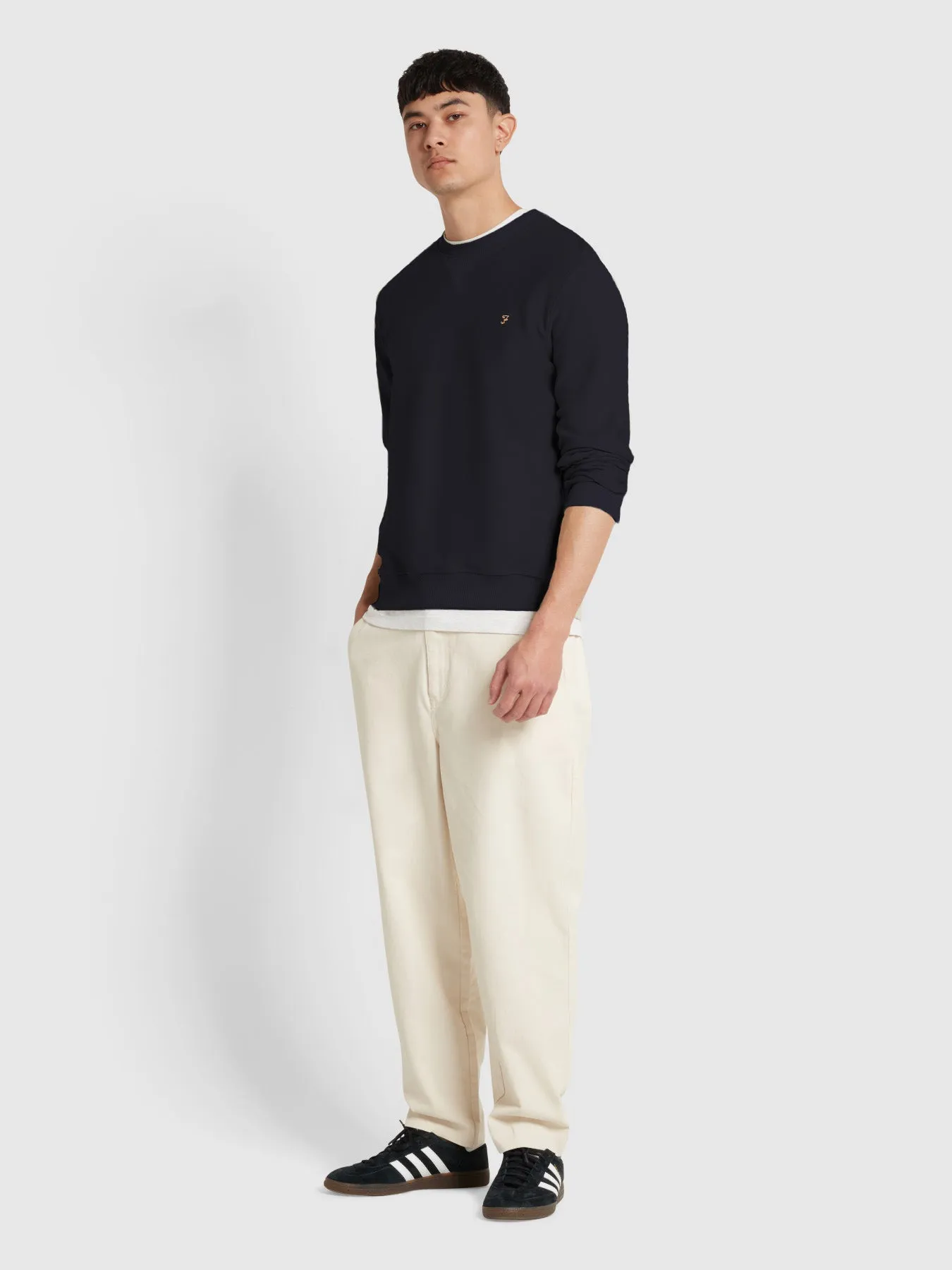 Galli Twill Crew Neck Sweatshirt In Black sold by Farah product image thumbnail 2
