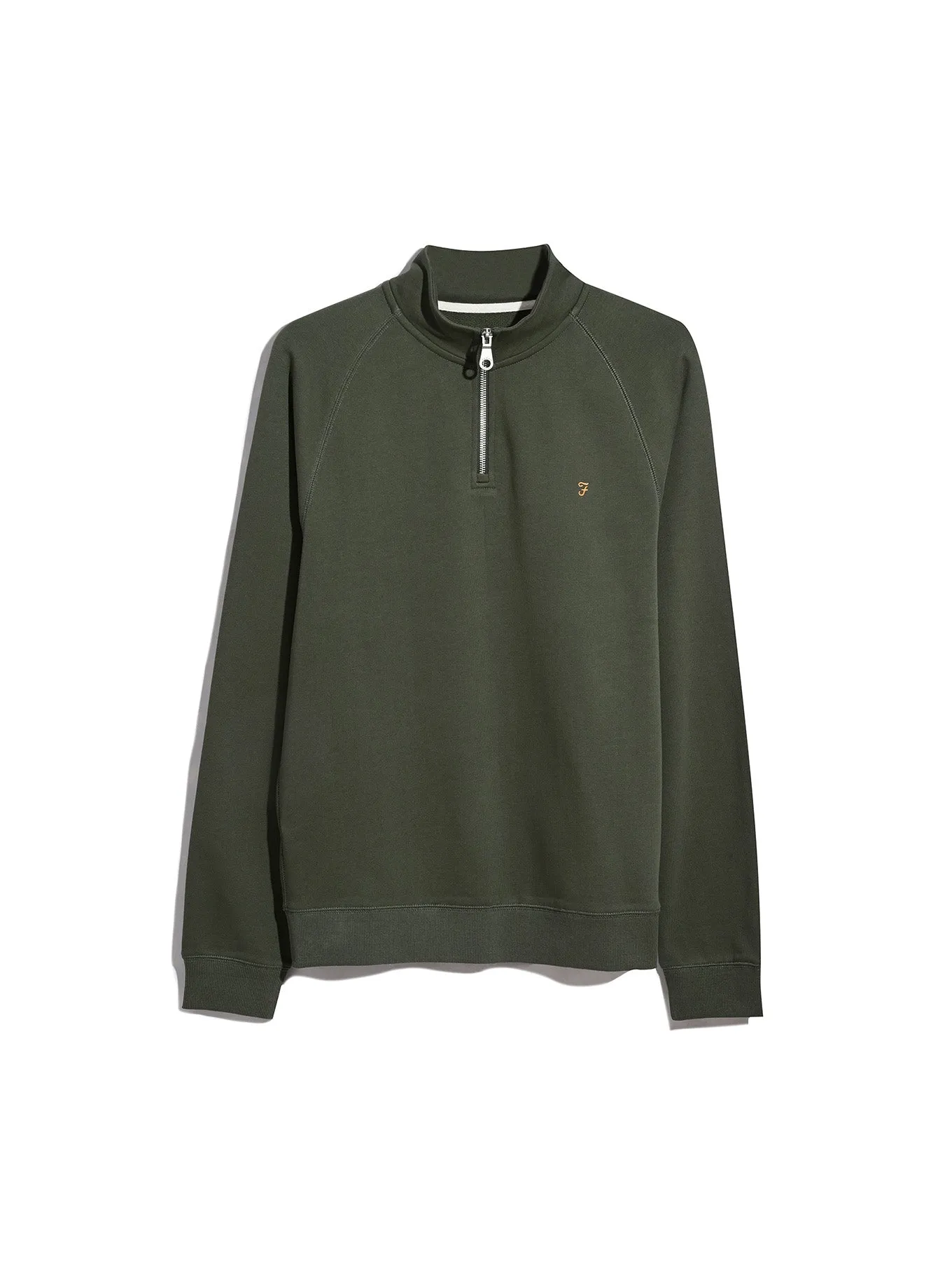 Jim Organic Cotton Quarter Zip Sweatshirt In Rosemary sold by Farah product image thumbnail 5