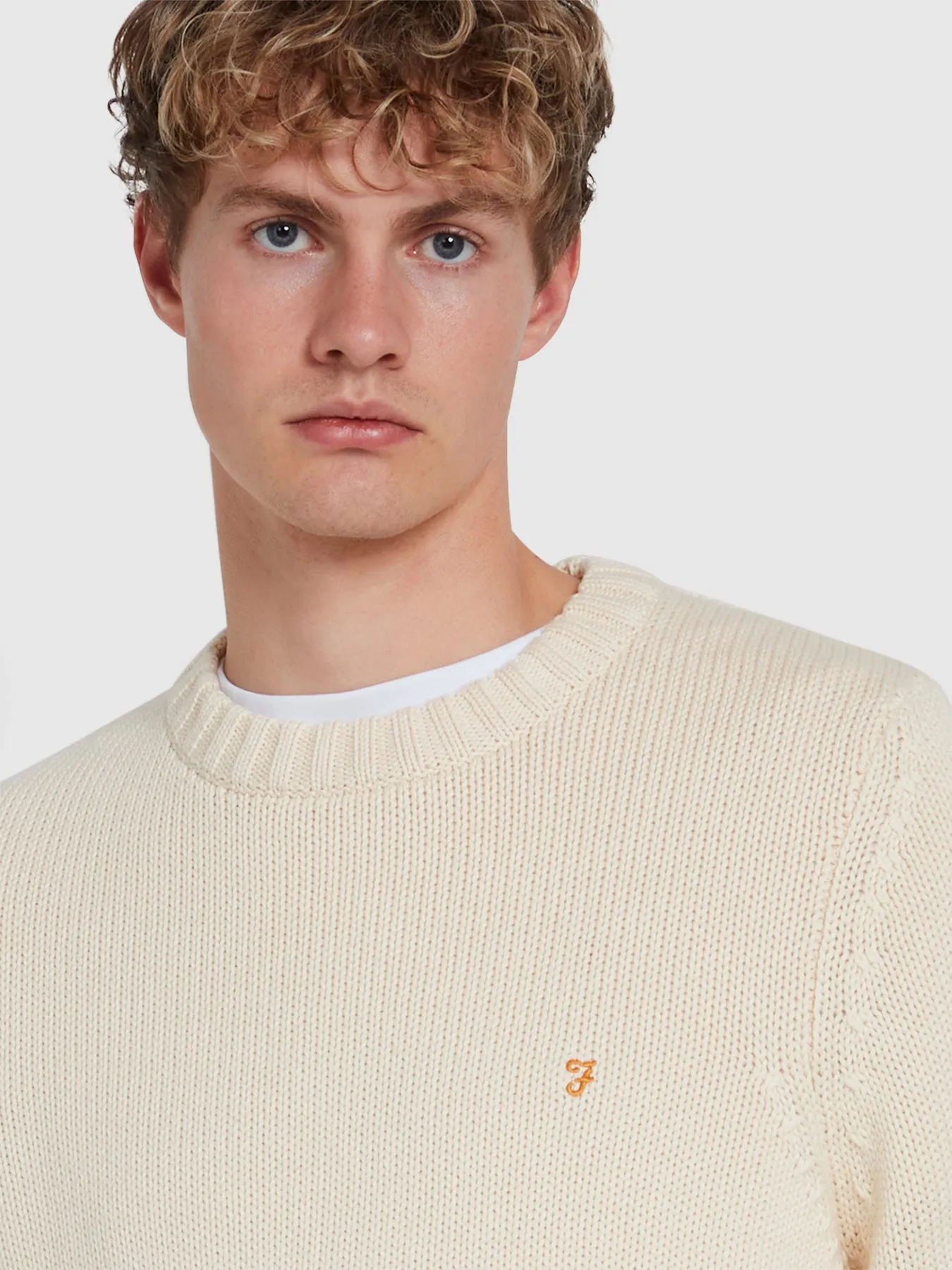 Alverstone Stripe Sweater In Cream sold by Farah product image thumbnail 4