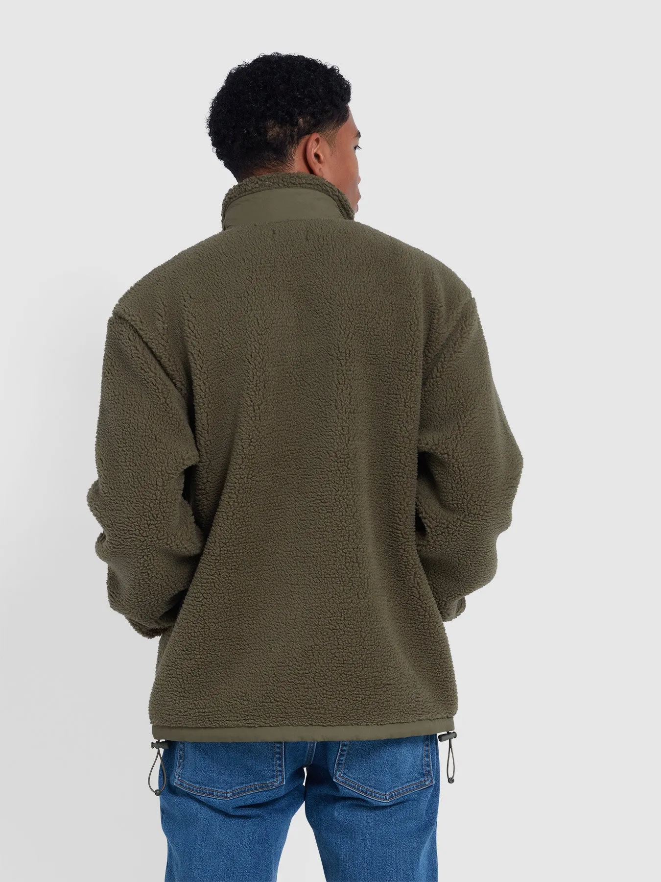 Bradley Full Zip Fleece In Olive Green sold by Farah product image thumbnail 3