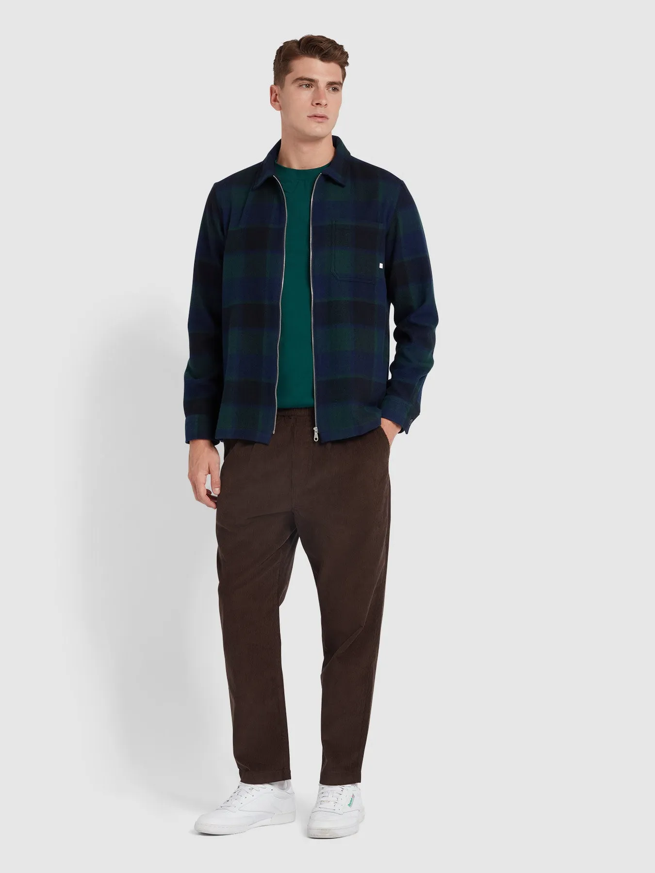 Fulbright Check Overshirt In Woodland Pine sold by Farah product image thumbnail 2