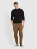 Manteno Regular Fit Crew Neck Sweater In Black sold by Farah