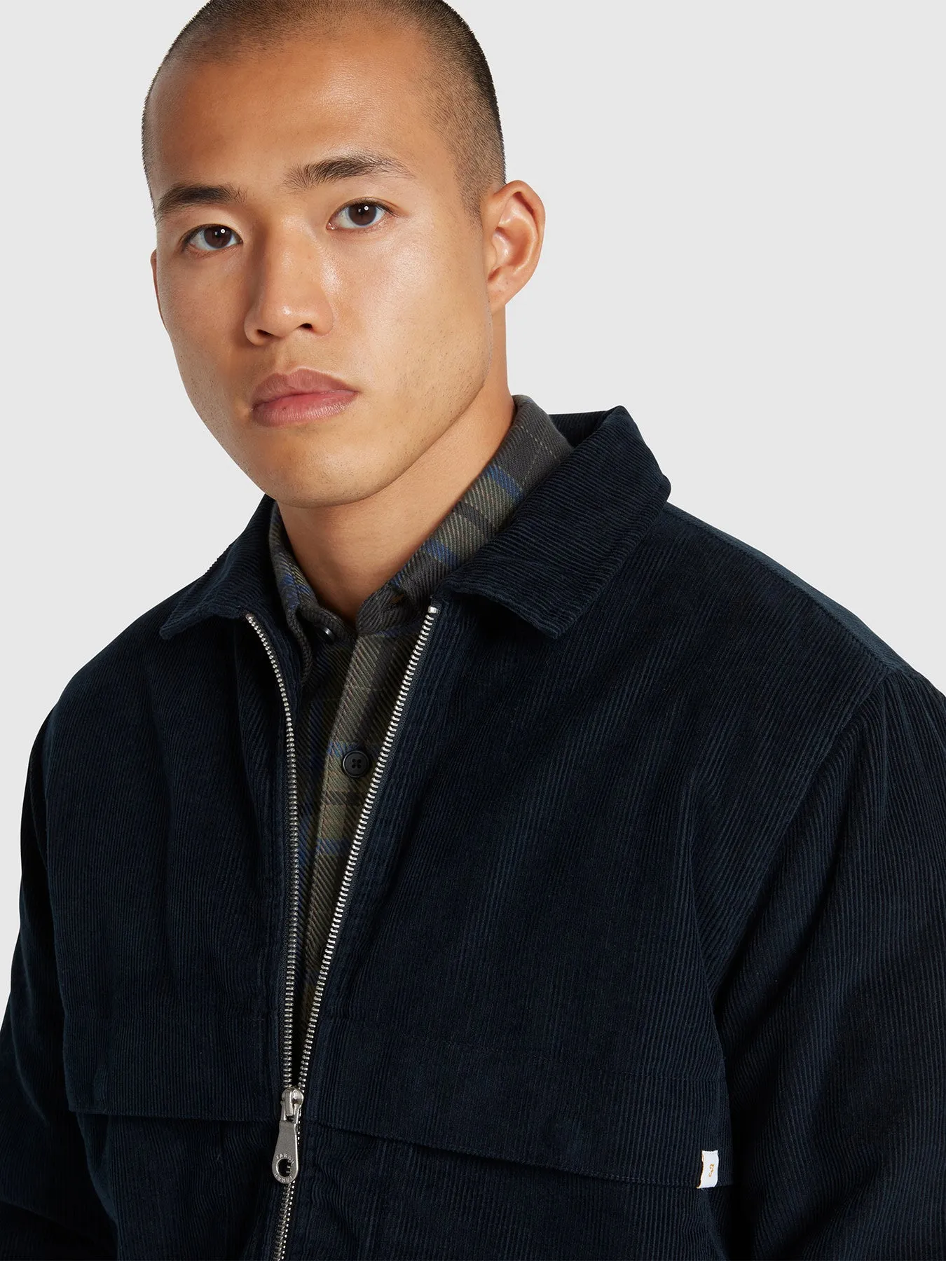 Schultz Quilted Overshirt In True Navy sold by Farah product image thumbnail 4