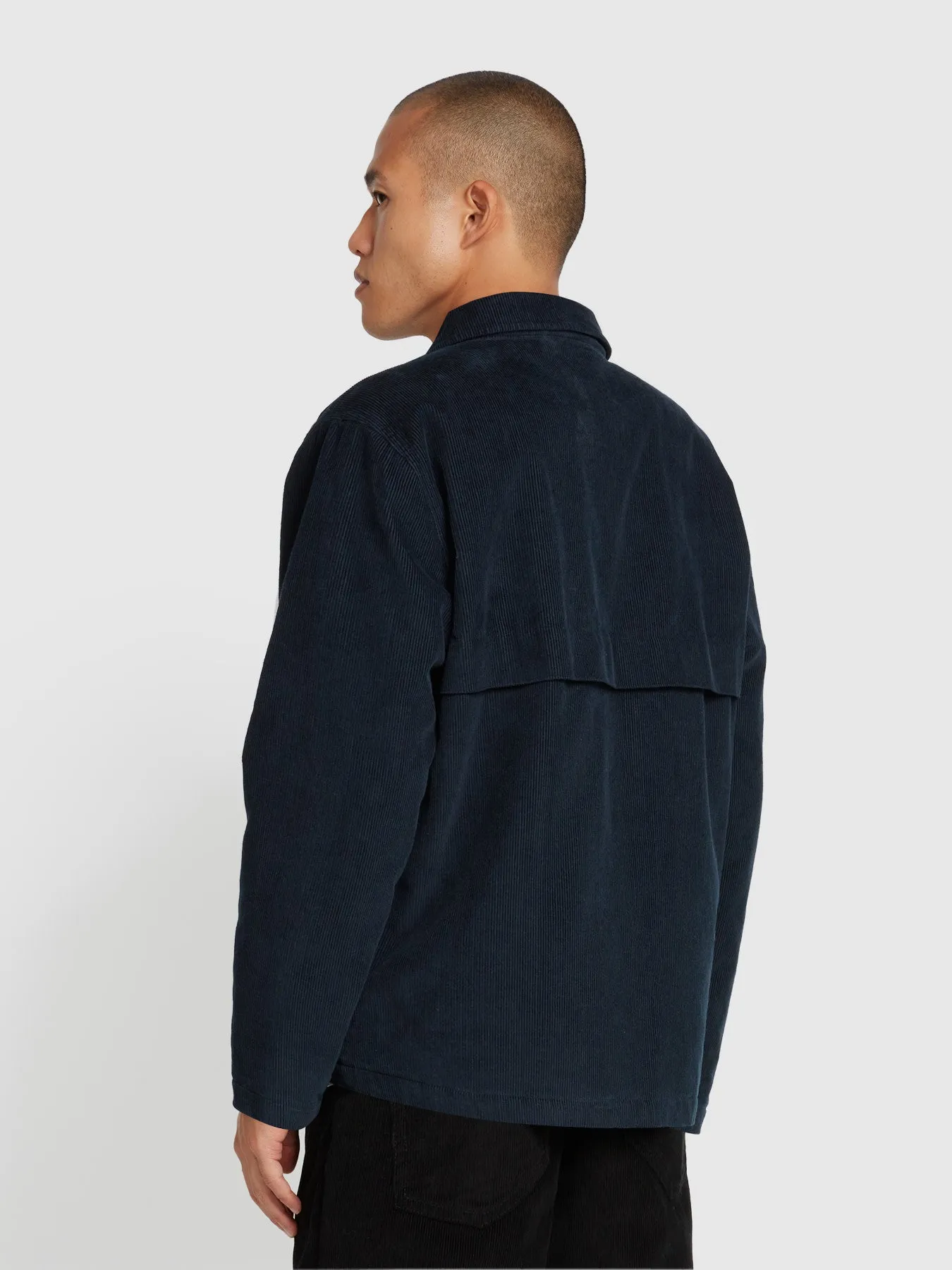 Schultz Quilted Overshirt In True Navy sold by Farah product image thumbnail 3