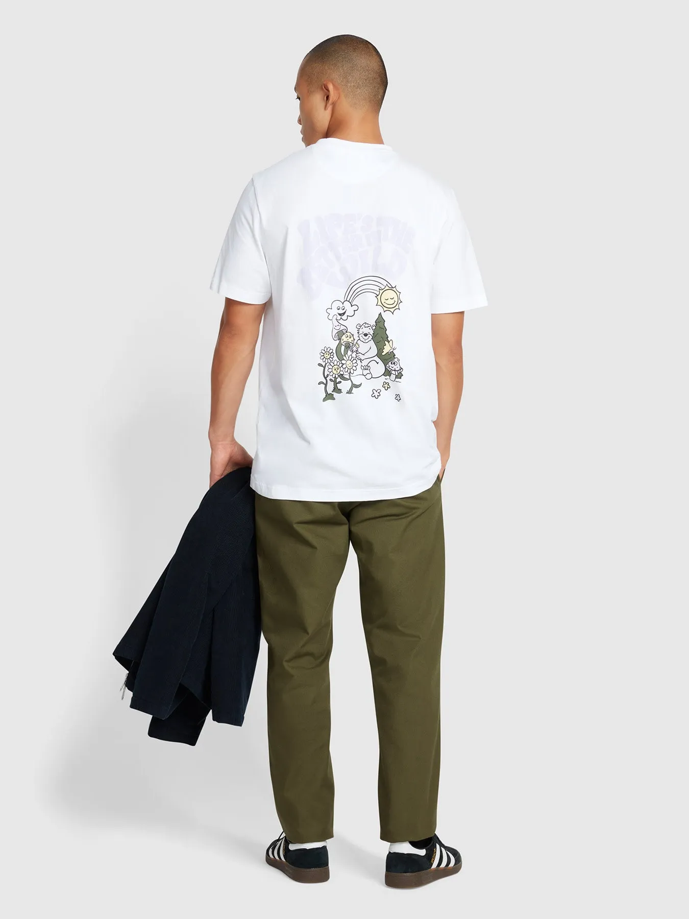 Darwin Graphic T-Shirt In White sold by Farah product image thumbnail 3