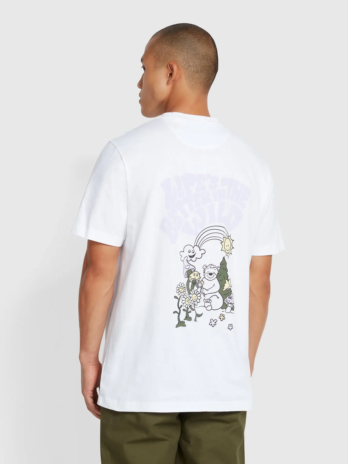 Darwin Graphic T-Shirt In White sold by Farah