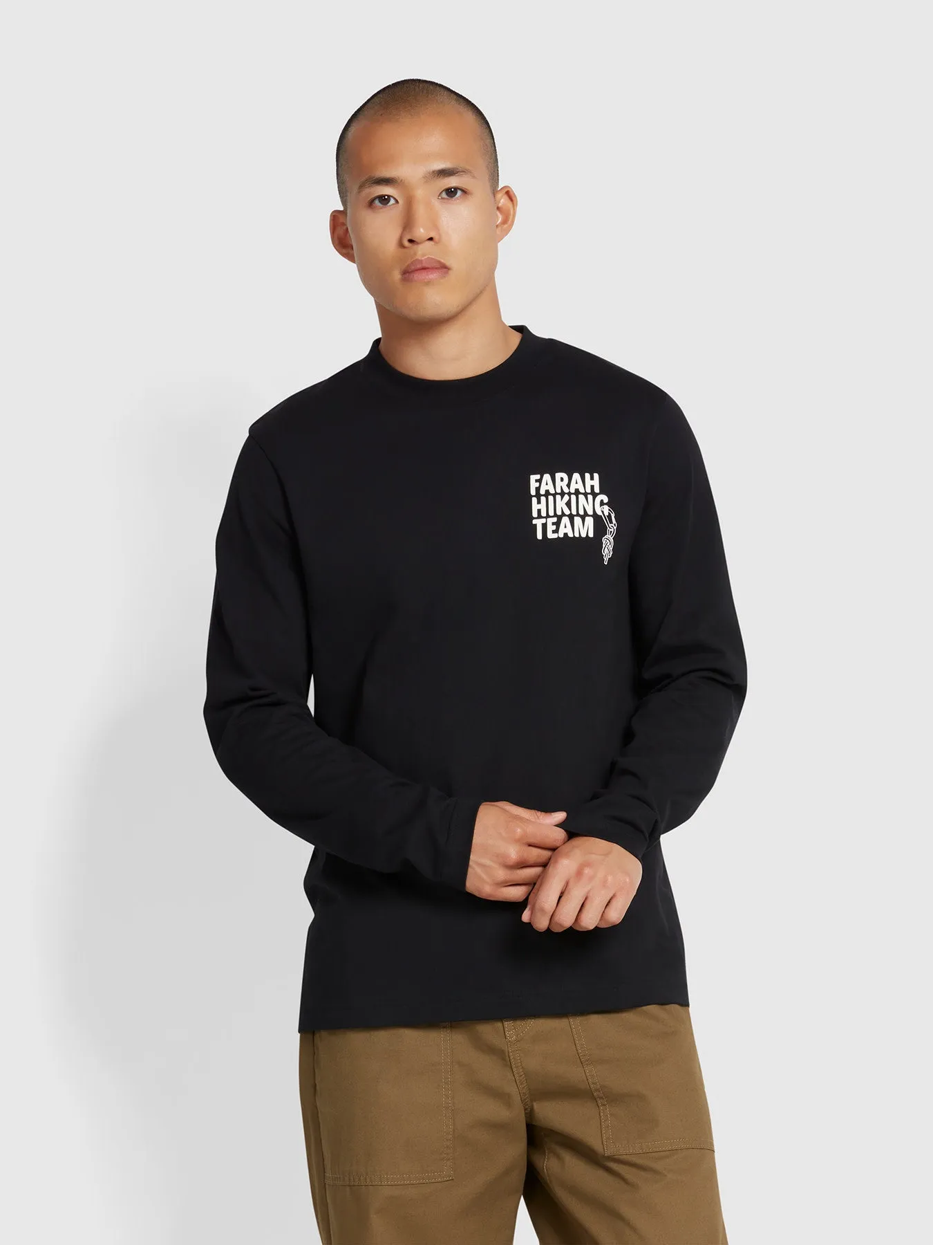 Grays Long Sleeve Graphic T-Shirt In Black sold by Farah product image thumbnail 2