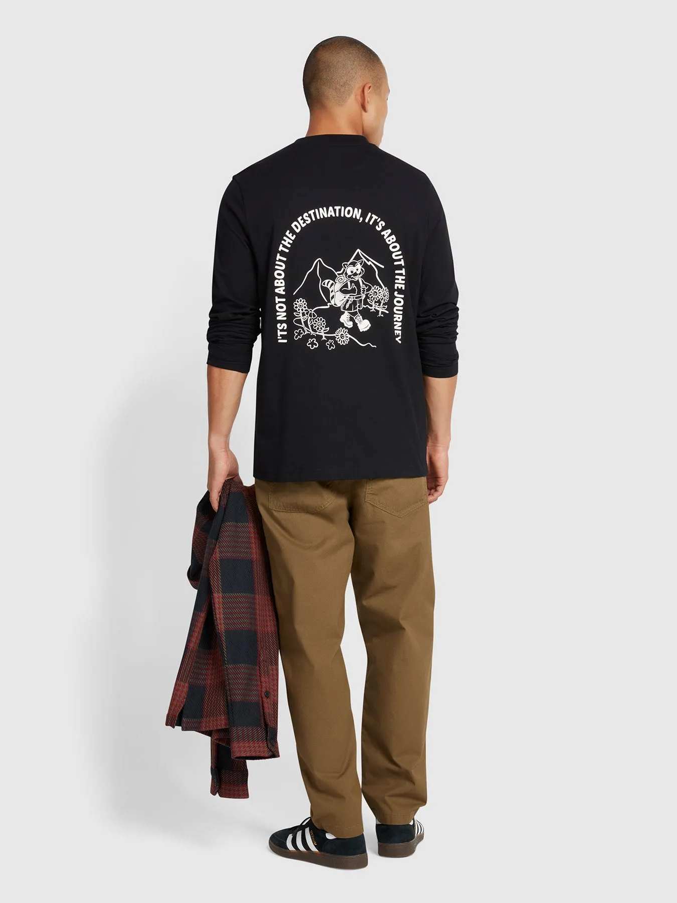 Grays Long Sleeve Graphic T-Shirt In Black sold by Farah product image thumbnail 3