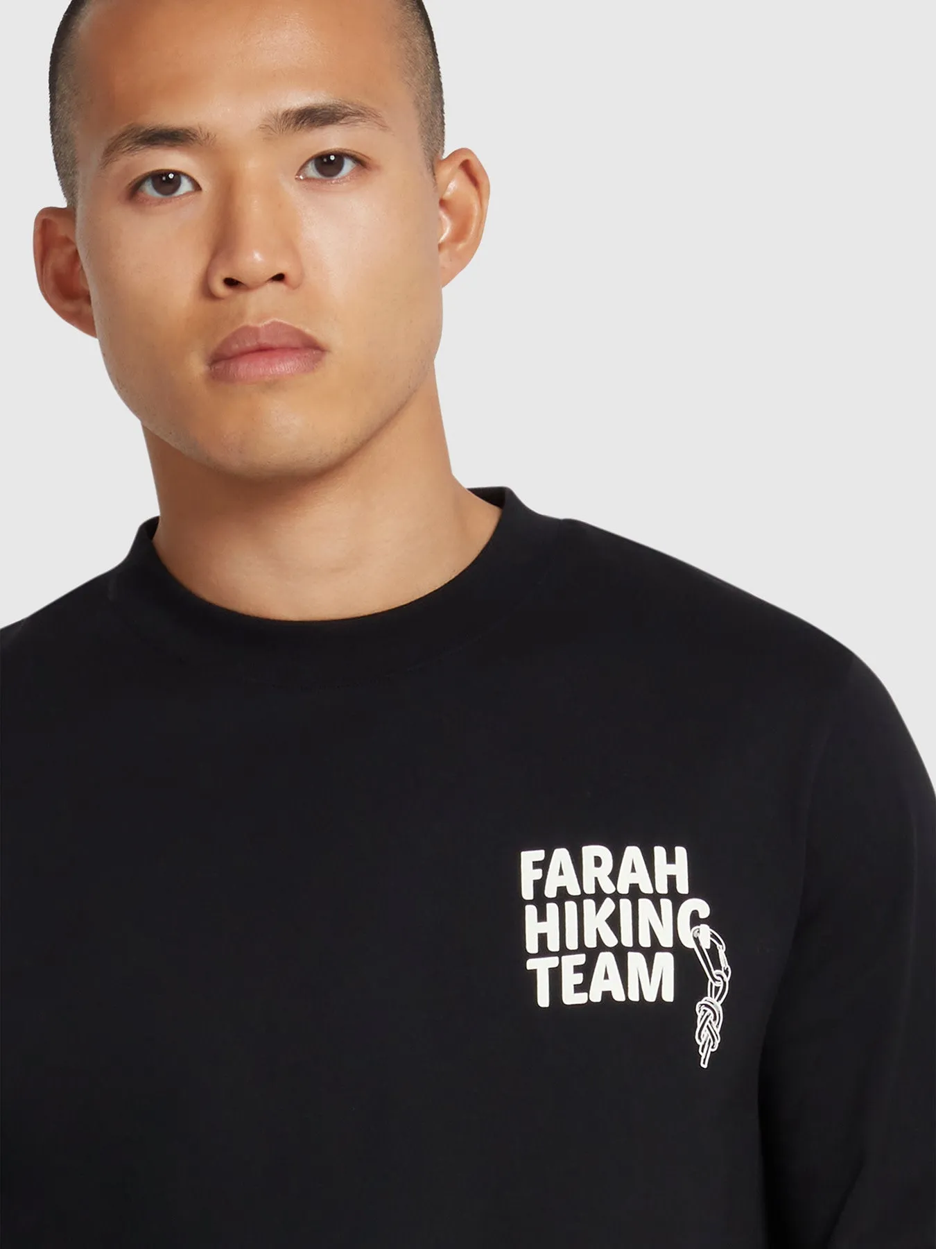 Grays Long Sleeve Graphic T-Shirt In Black sold by Farah product image thumbnail 4