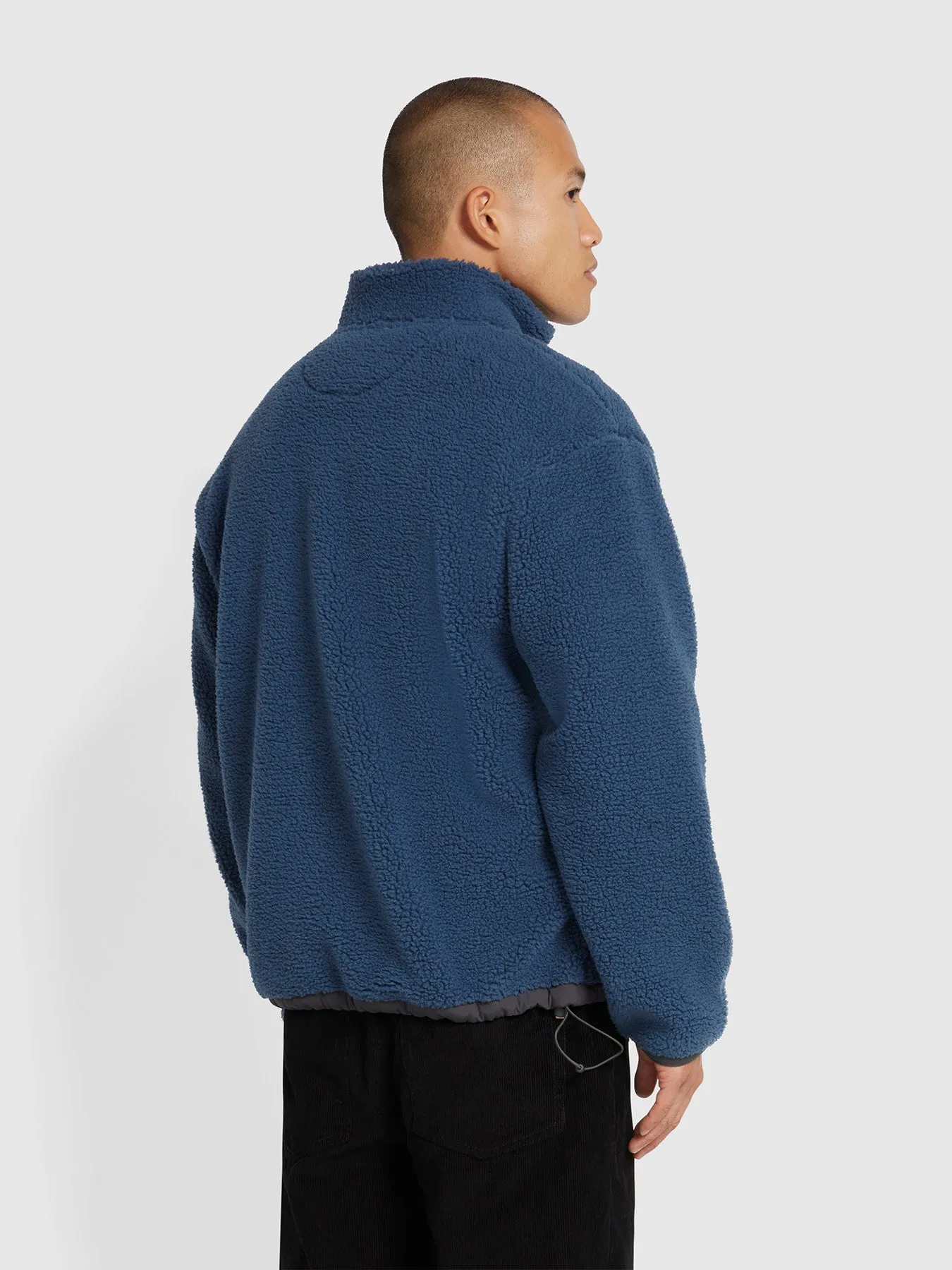 Elias Full Zip Fleece In Deep Blue sold by Farah product image thumbnail 3