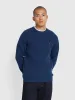 Halton Rib Sweater In Deep Blue sold by Farah
