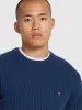 Halton Rib Sweater In Deep Blue sold by Farah