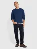 Halton Rib Sweater In Deep Blue sold by Farah