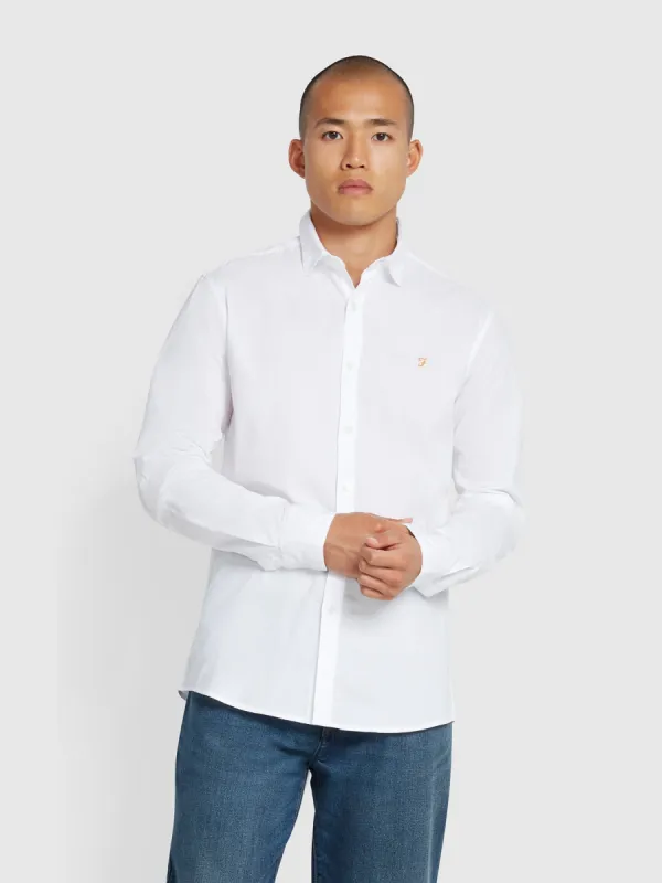 Yorke Slim Fit Shirt In White sold by Farah