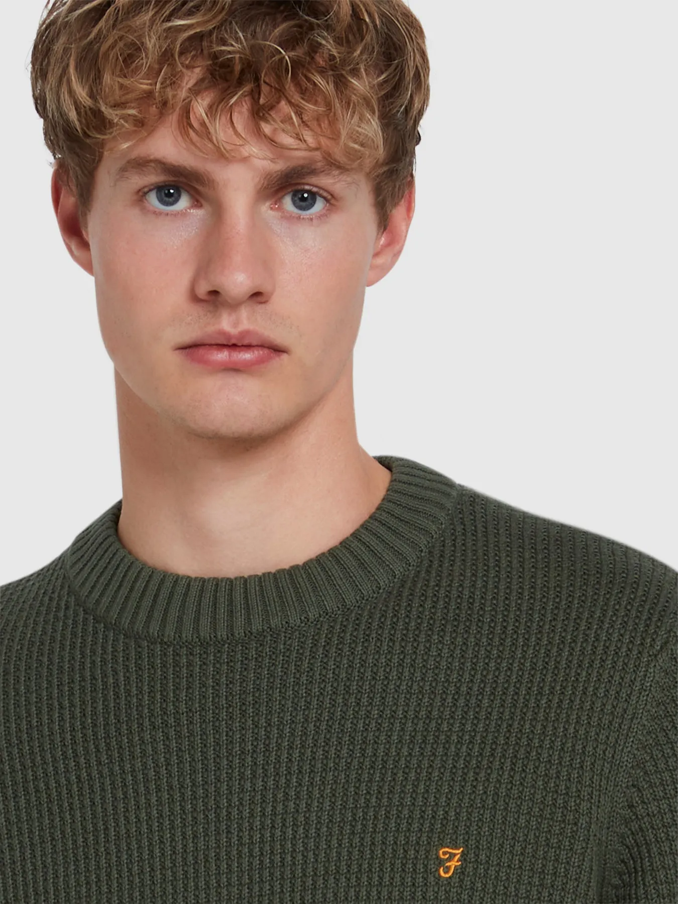 Foraker Crew Neck Sweater In Rosemary sold by Farah product image thumbnail 4