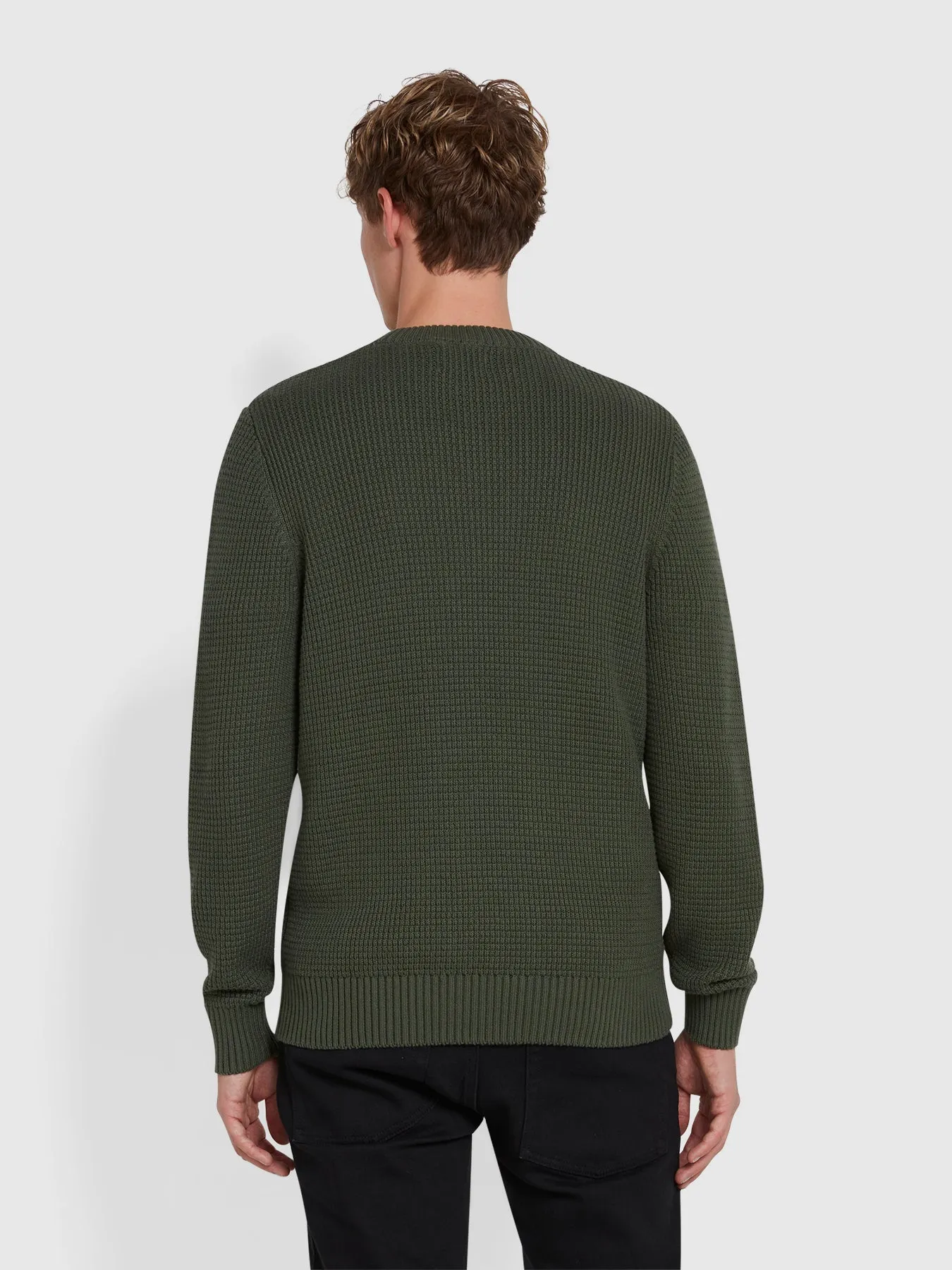Foraker Crew Neck Sweater In Rosemary sold by Farah product image thumbnail 3