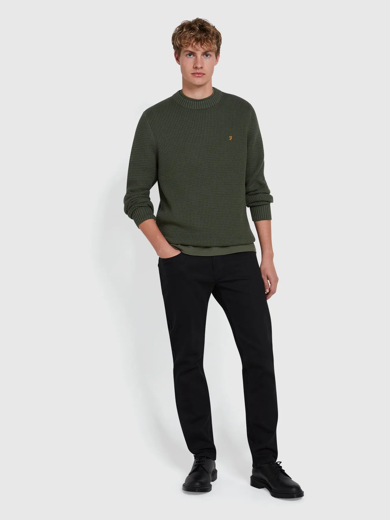 Foraker Crew Neck Sweater In Rosemary sold by Farah product image thumbnail 2