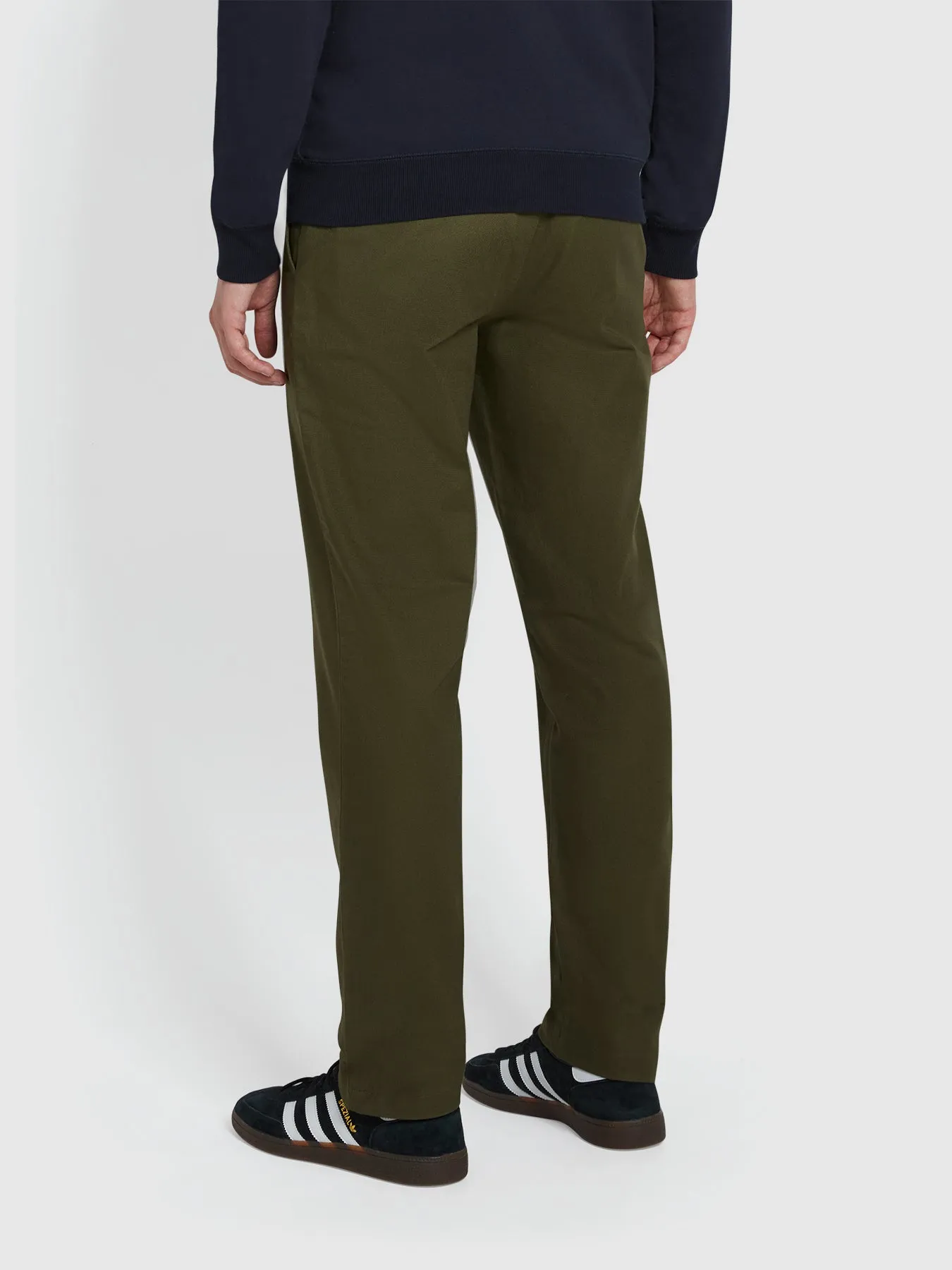 Norwood Regular Fit Cotton Hopsack Trousers In Olive Green sold by Farah product image thumbnail 3
