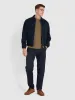 Norwood Regular Fit Cotton Hopsack Trousers In True Navy sold by Farah