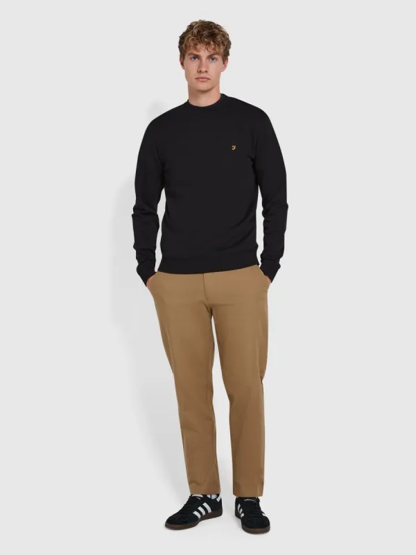 Norwood Regular Fit Cotton Hopsack Trousers In Beige sold by Farah