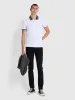 Stanton Slim Fit Tipped Organic Cotton Polo Shirt In White sold by Farah