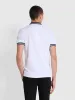 Stanton Slim Fit Tipped Organic Cotton Polo Shirt In White sold by Farah