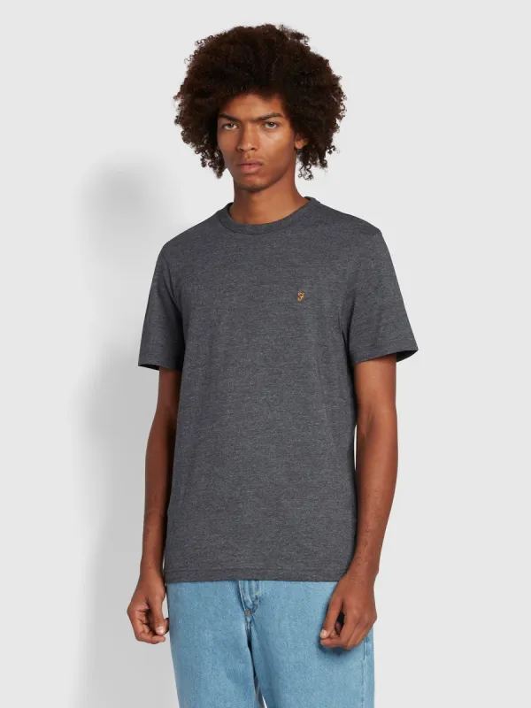 Danny Slim Fit Organic Cotton T-Shirt In Farah Grey Marl sold by Farah