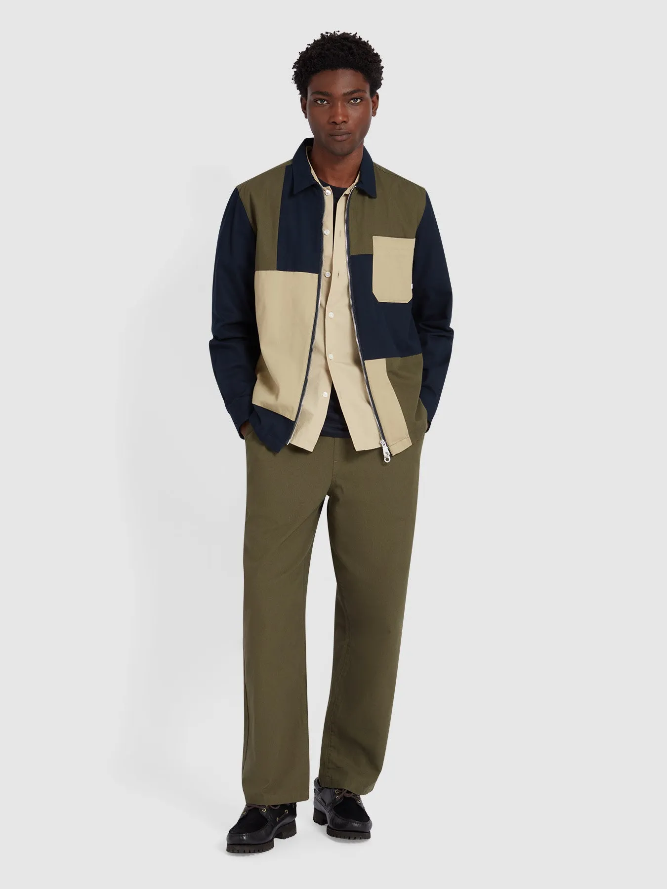 Burleigh Patch Overshirt In True Navy sold by Farah product image thumbnail 2