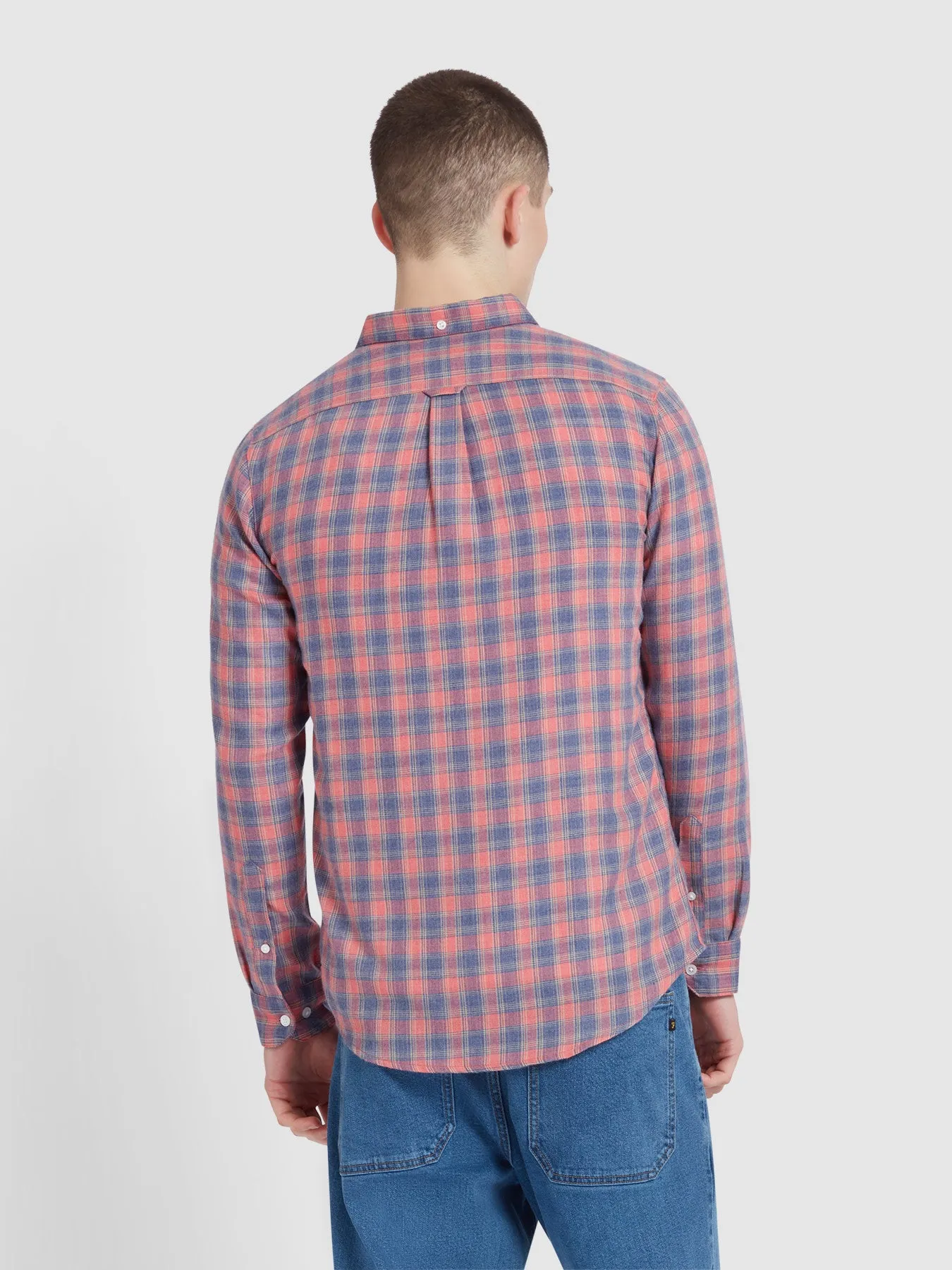 Hamilton Check Shirt In Red Russian sold by Farah product image thumbnail 3