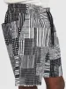 Redwald Archive Print Shorts In Black sold by Farah