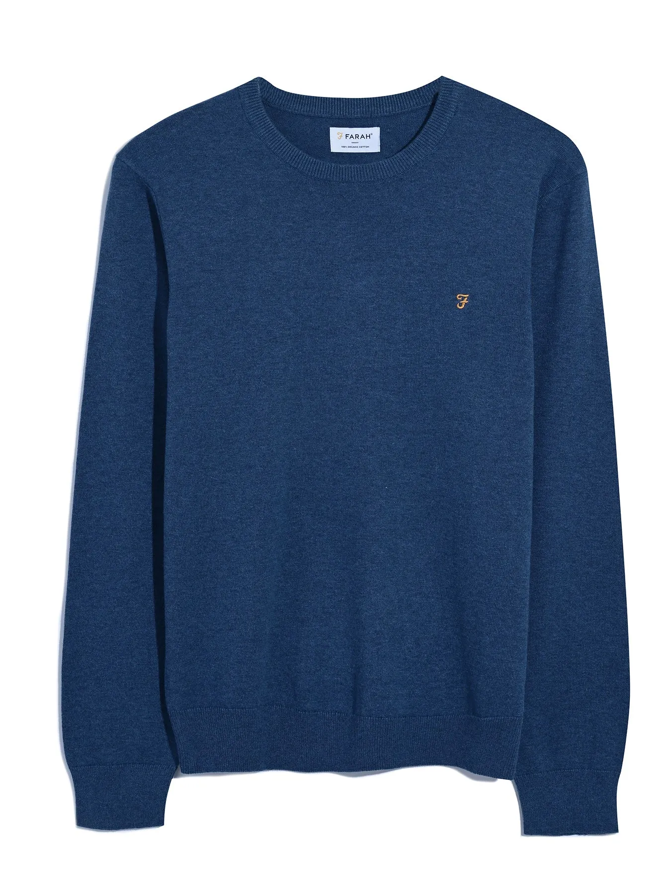Mullen Cotton Crew Neck Sweater In Cold Metal Marl sold by Farah product image thumbnail 5