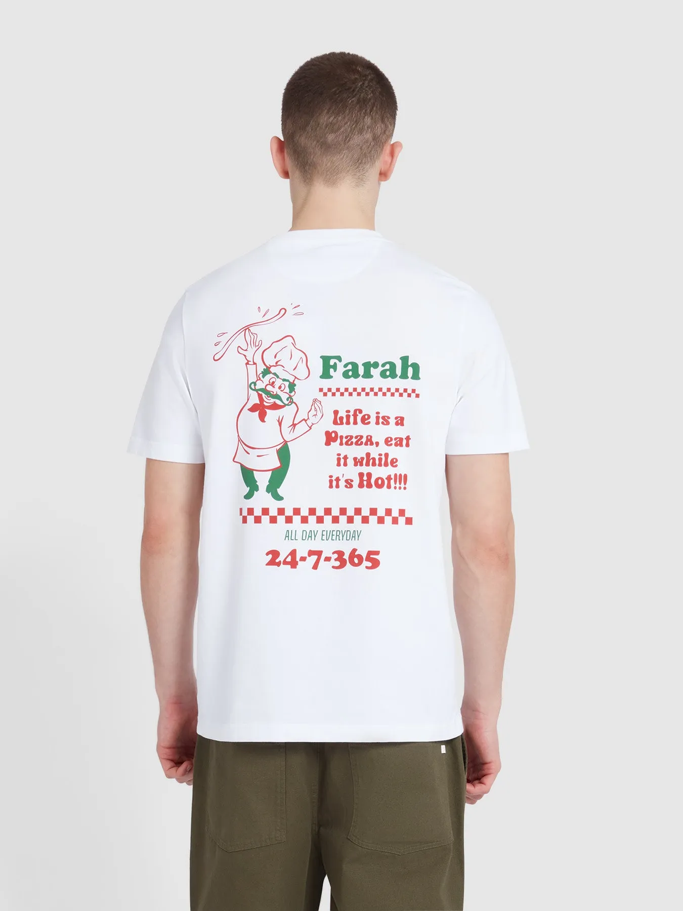 Powis Graphic T-Shirt In White sold by Farah